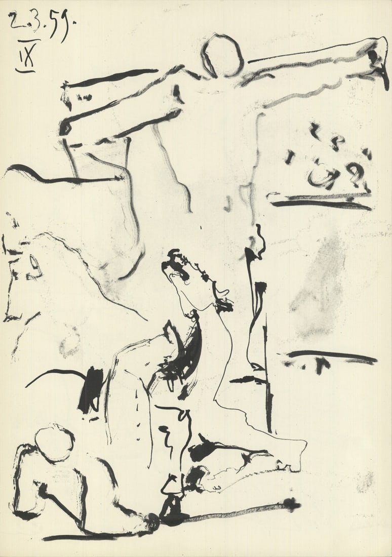 PABLO PICASSO Bull Fighter 14.5" x 10.5" Lithograph 1959 Modernism Black & White: PABLO PICASSO Bull Fighter 14.5" x 10.5" Lithograph 1959 Modernism Black & White Item Specifics: Artist: Pablo Picasso Brand: Picasso Pablo Country/Region Of Origin: France Exact Year: 1959 Height: 14