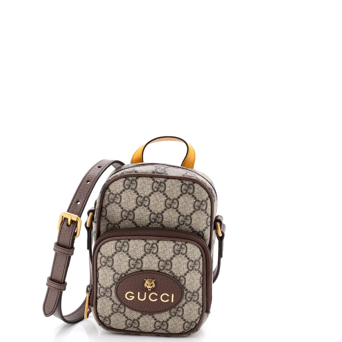 Gucci Neo Vintage Top Handle Crossbody Bag GG Coated Canvas Mini: Gucci Neo Vintage Top Handle Crossbody Bag GG Coated Canvas Mini Gucci Neo Vintage Top Handle Crossbody Bag GG Coated Canvas Mini features a timeless design with a mini size, perfect for adding a
