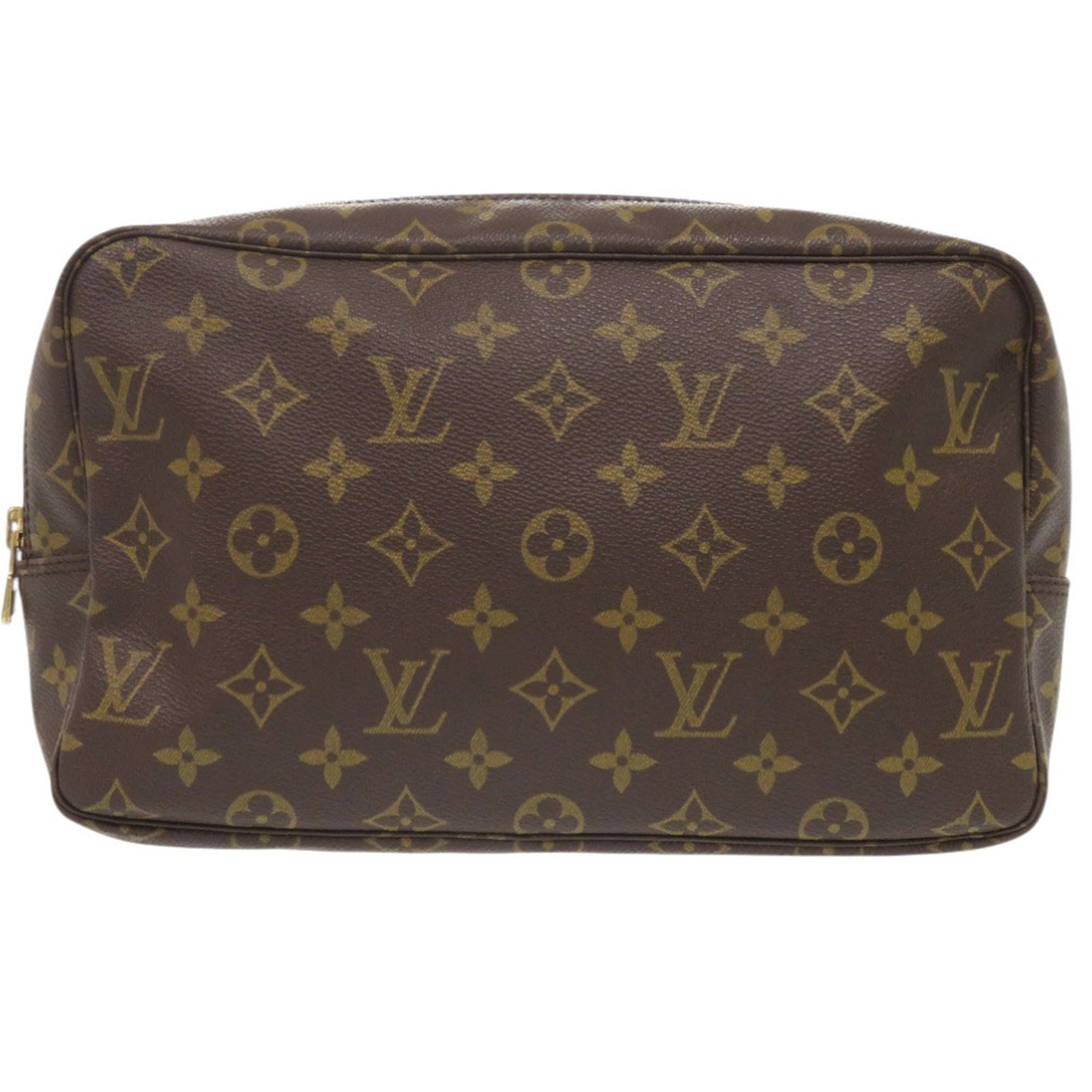 Clutch Bag Monogram Louis Vuitton: Clutch Bag Monogram Louis Vuitton This Louis Vuitton Clutch Bag features the iconic monogram pattern in rich brown, complemented by gold hardware. With its compact size and classic design, it's a