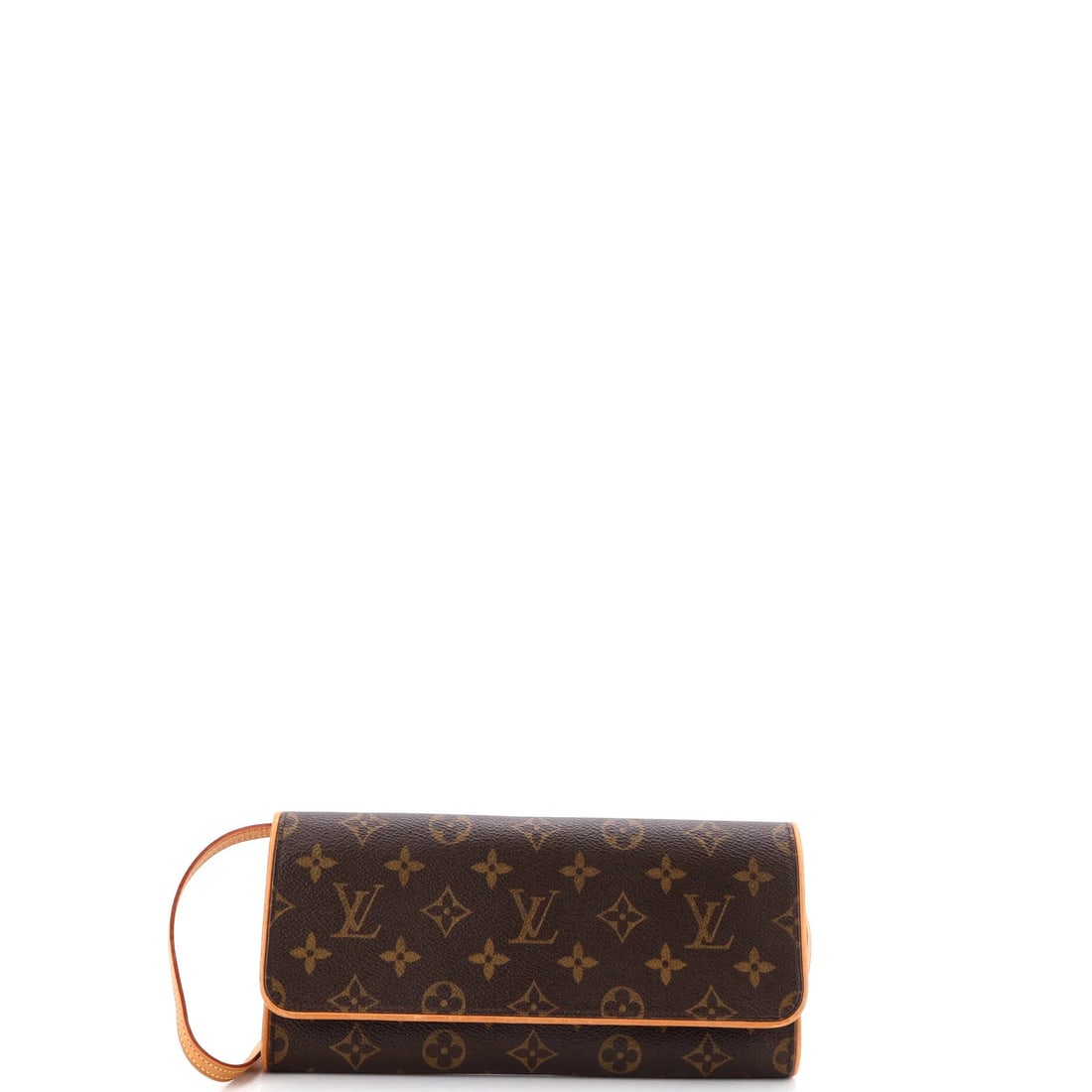 Louis Vuitton Twin Handbag Monogram Canvas GM: Louis Vuitton Twin Handbag Monogram Canvas GM Brown Louis Vuitton Twin Handbag Monogram Canvas GM with gold hardware, featuring a classic cross body design and neutral microfiber interior. The item bo