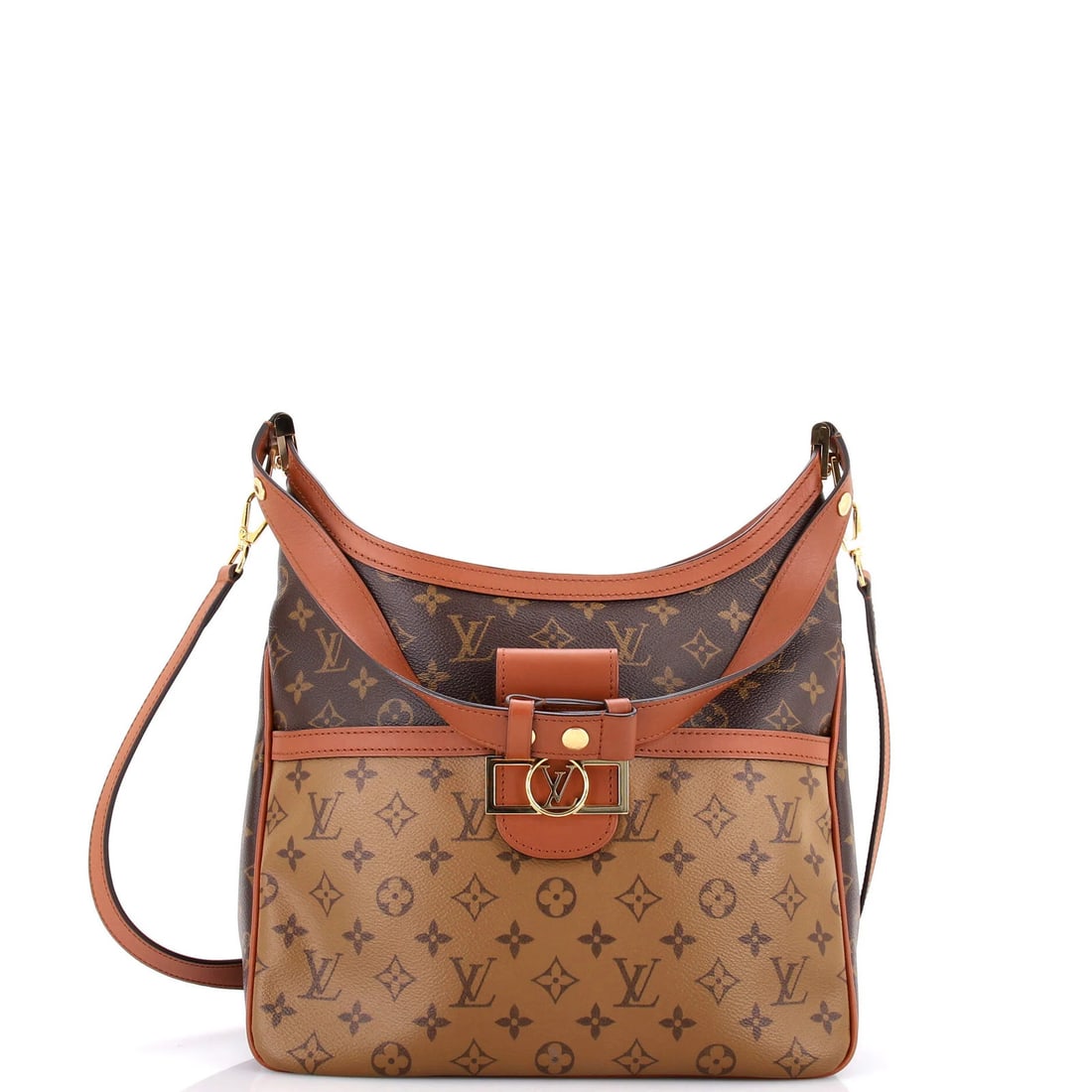 Vuitton Dauphine Hobo Reverse Monogram Canvas MM (1 of 5)