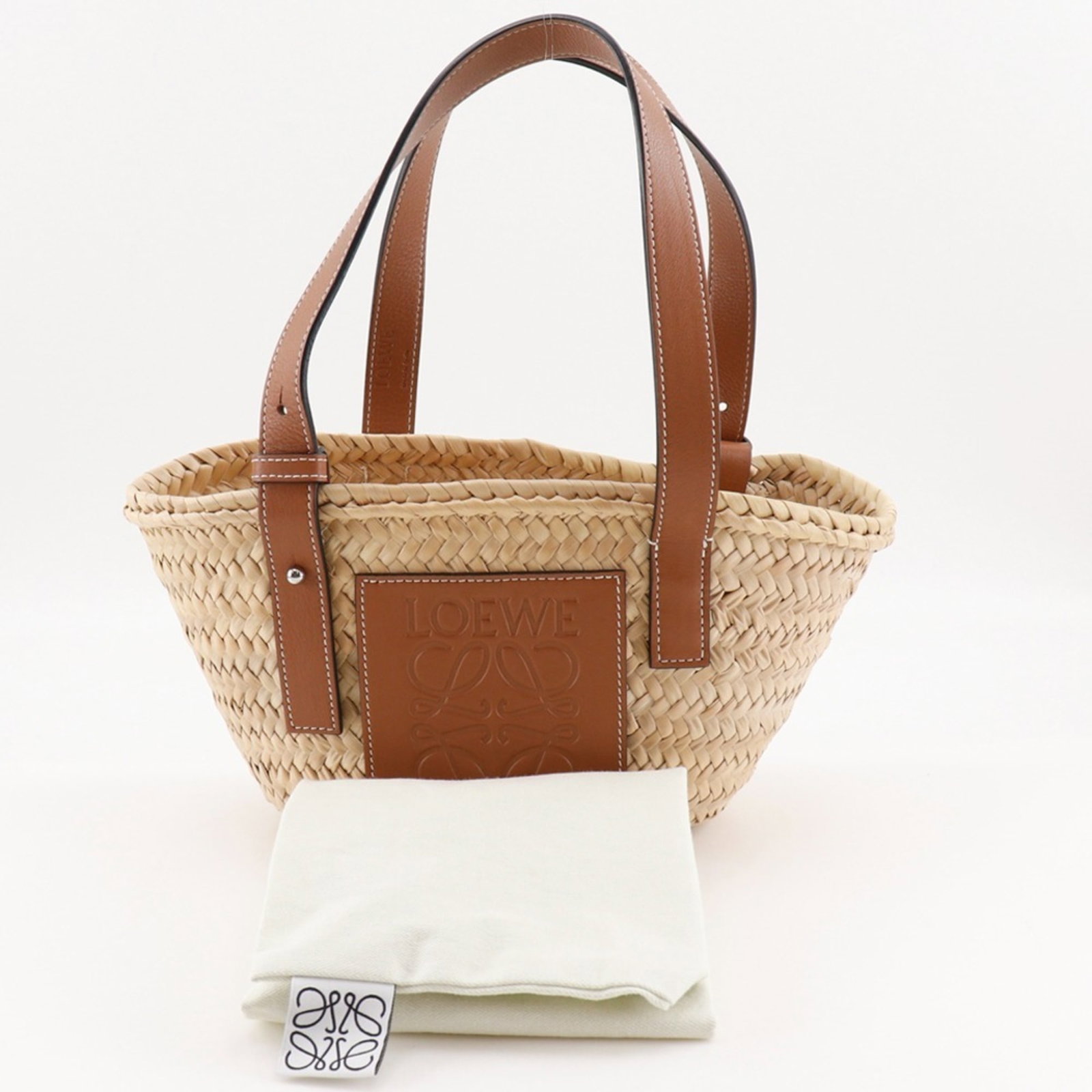 Loewe Raffia Tote Leather Bag - 18