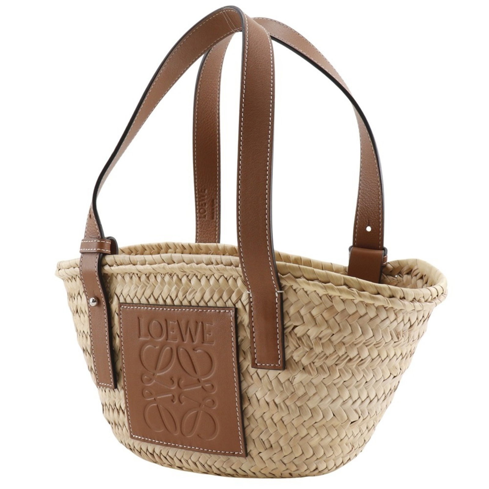 Loewe Raffia Tote Leather Bag - 2