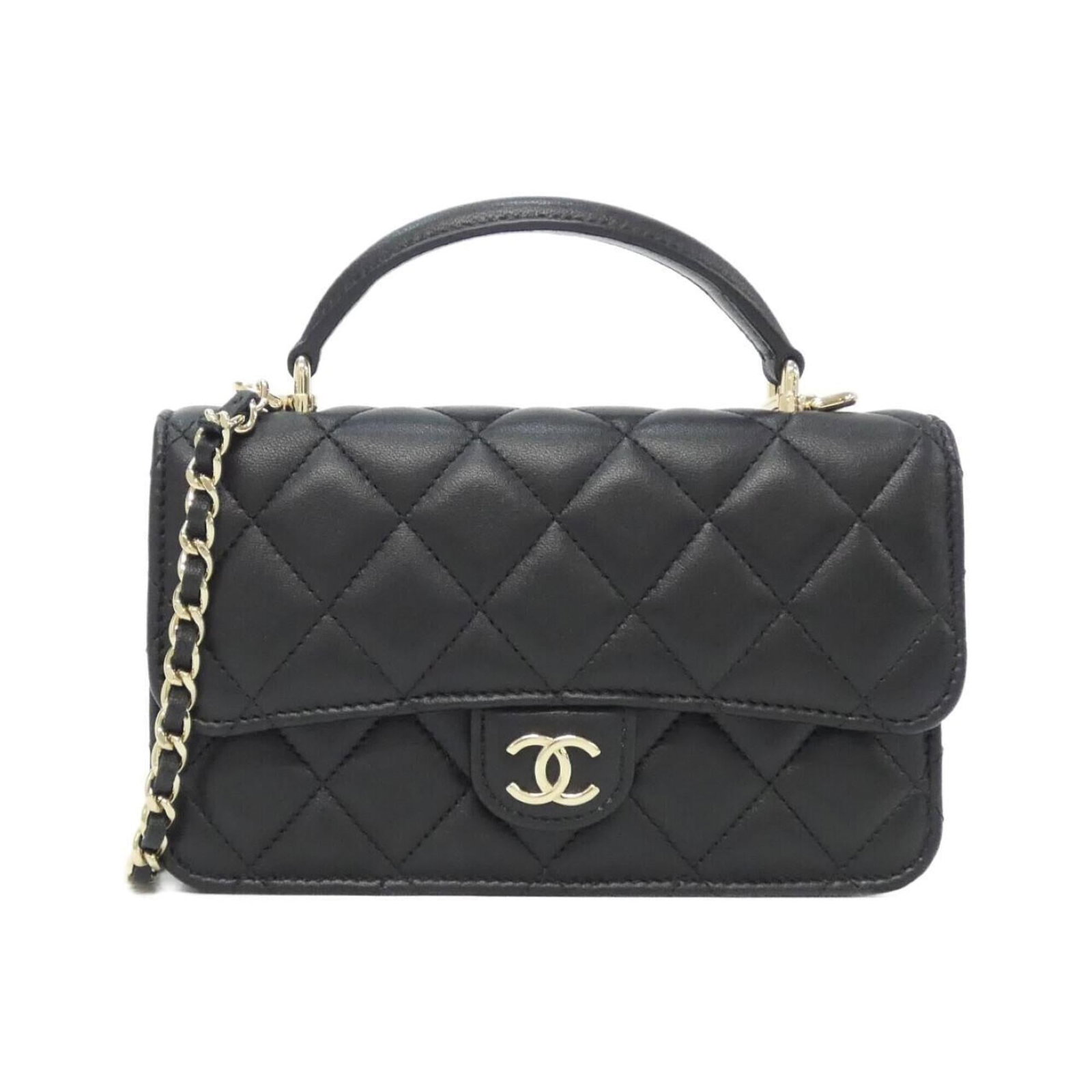Chanel Phone Wallet Leather: Chanel Phone Wallet Leather Chanel's iconic phone wallet leather is a stylish accessory for everyday use. Made from high-quality lambskin, this black leather wallet features a sleek design and