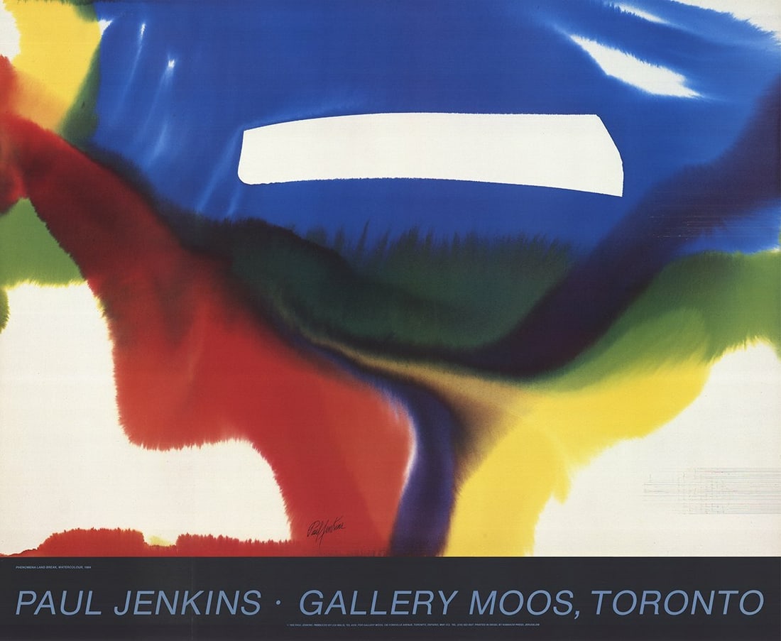 PAUL JENKINS Phenomena 26.25" x 32.5" Poster 1985 Abstract Multicolor (1 of 1)