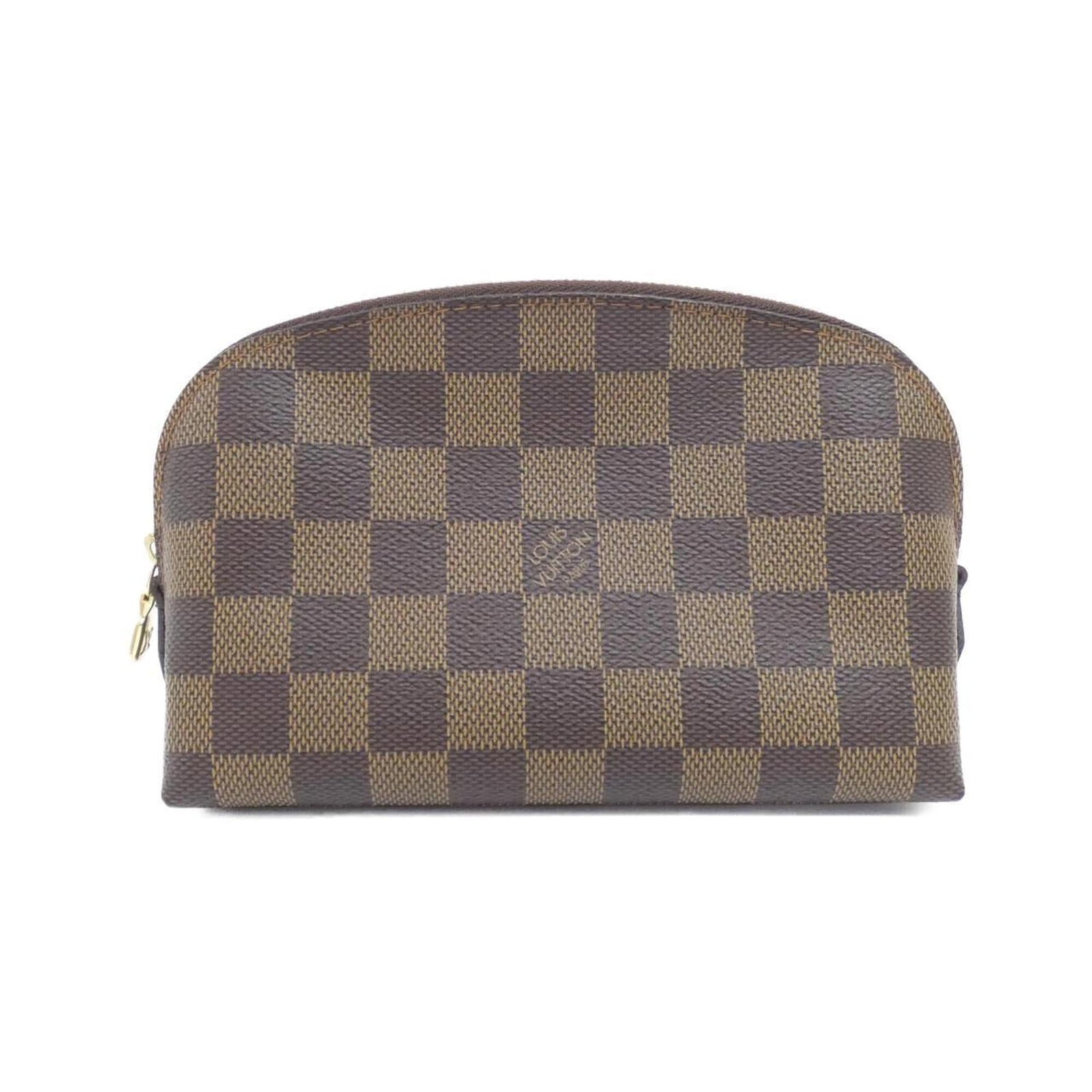 Canvas Coated Pouch Handbag Pochette Vuitton Louis: Canvas Coated Pouch Handbag Pochette Vuitton Louis Coated canvas construction gives this Louis Vuitton pochette a durable, premium feel. With its ebene color and gold hardware, the Ebene Pochette