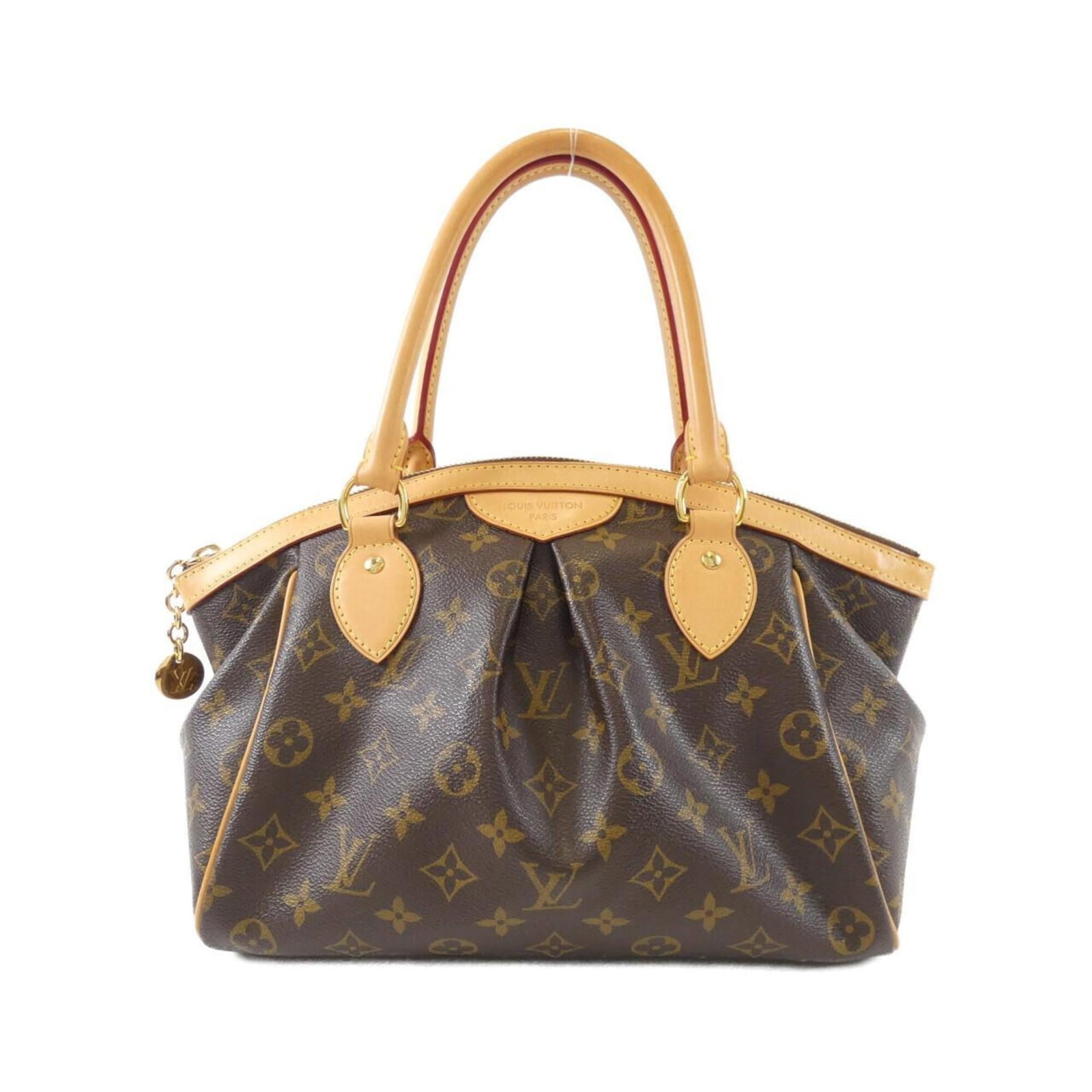 Louis Vuitton Handbag Monogram: Louis Vuitton Handbag Monogram Monogrammed with the iconic Louis Vuitton design, this Marron monogram handbag boasts a classic style and timeless appeal. With its distinctive 21cm x 29cm x 15cm size a