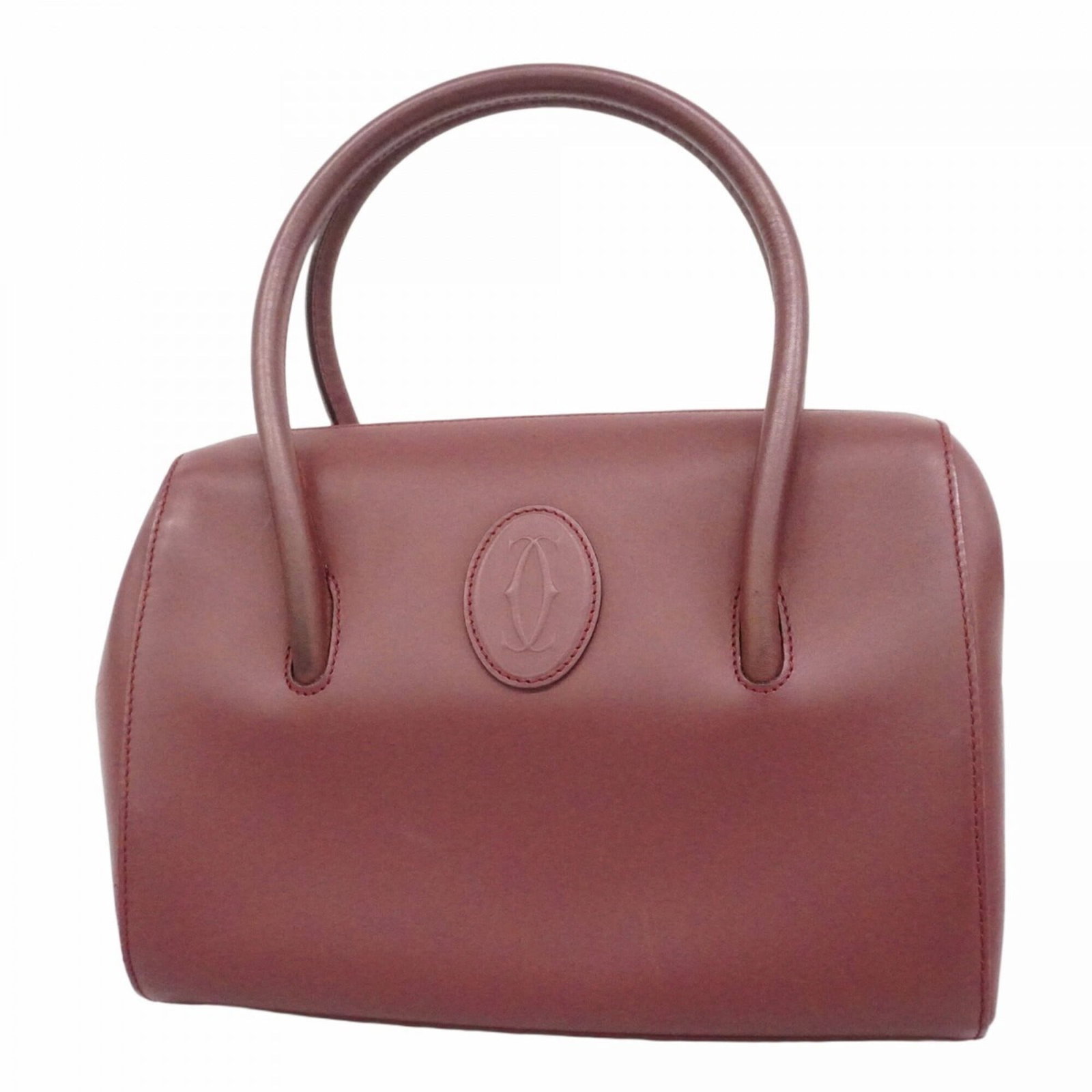 Cartier Handbag Leather: Cartier Handbag Leather Cartier Handbag Leather for Sale - Bordeaux Color, Gold Hardware. This used Cartier handbag features high-quality leather in Bordeaux color and gold hardware, showcasing a