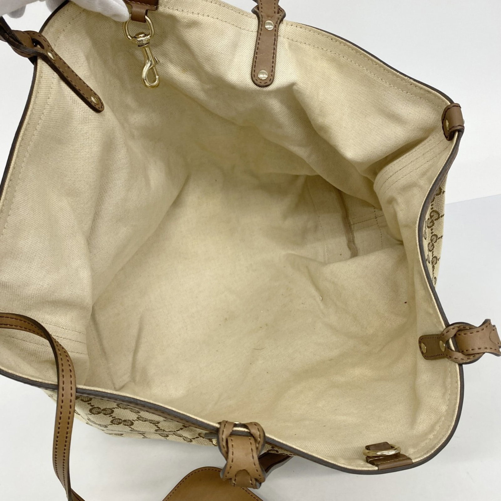 Canvas Gucci Tote - 4