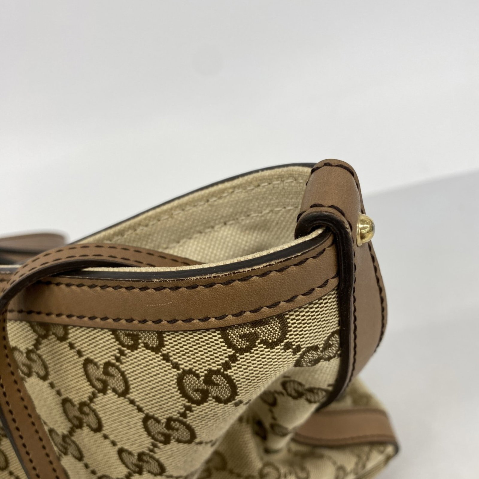 Canvas Gucci Tote - 8