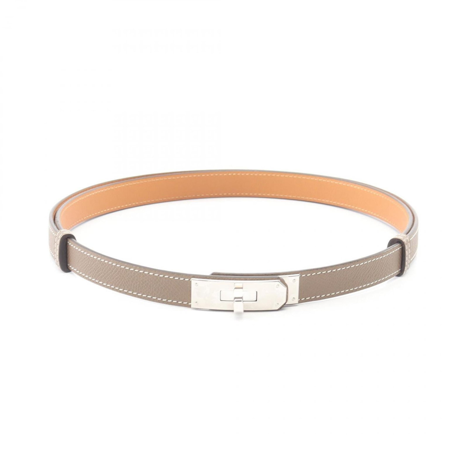 Standard Belt of Hermes: Standard Belt of Hermes Beige Epsom leather belt from Hermes, featuring a classic standard design. The belt shows some subtle signs of wear, including minor scratches and dirt, but remains in very goo