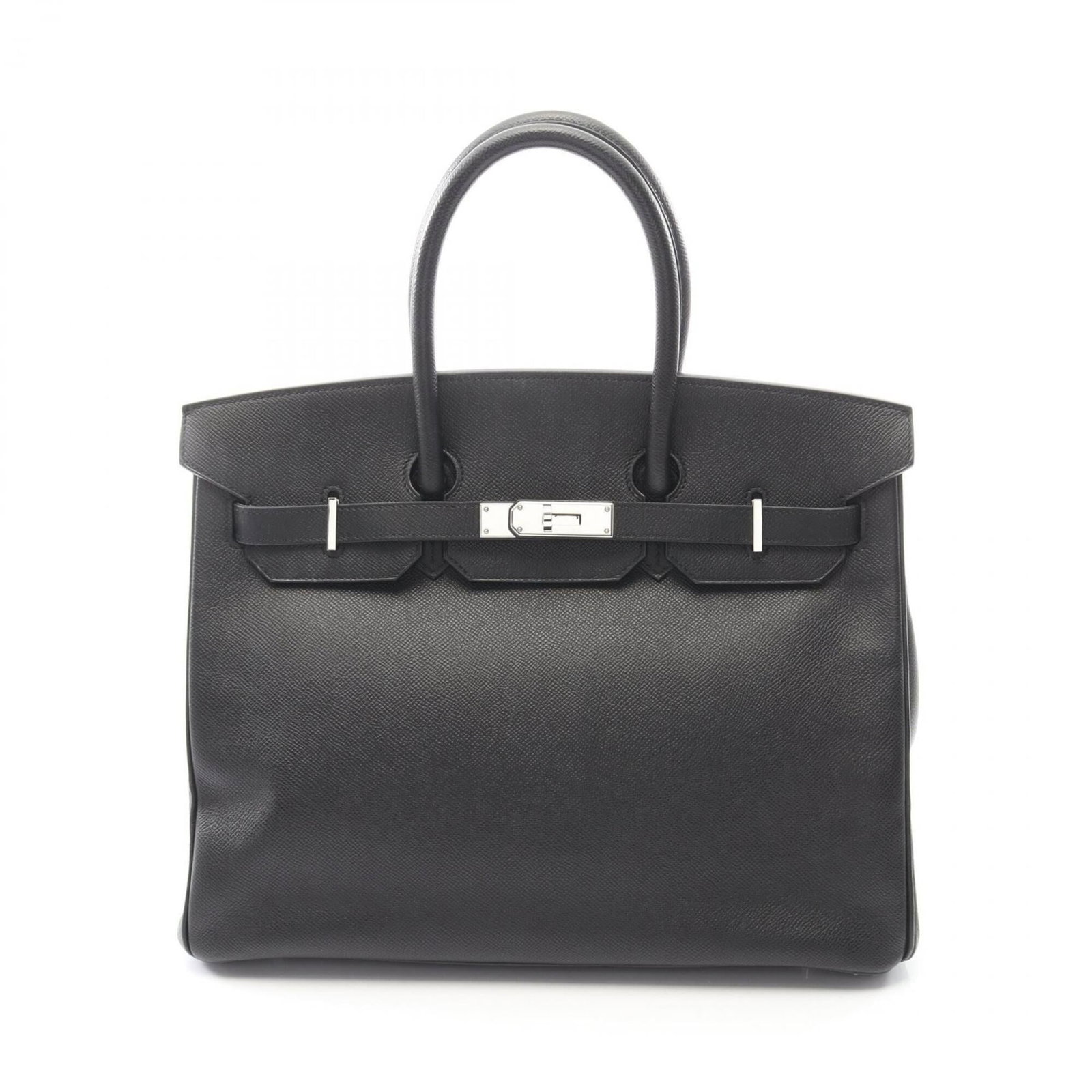 Hermes leather handbag from Epsom: Hermes leather handbag from Epsom This Epsom leather black Herm?s handbag boasts a timeless design with clean lines and classic proportions. With its durable construction and subtle scratches, it has