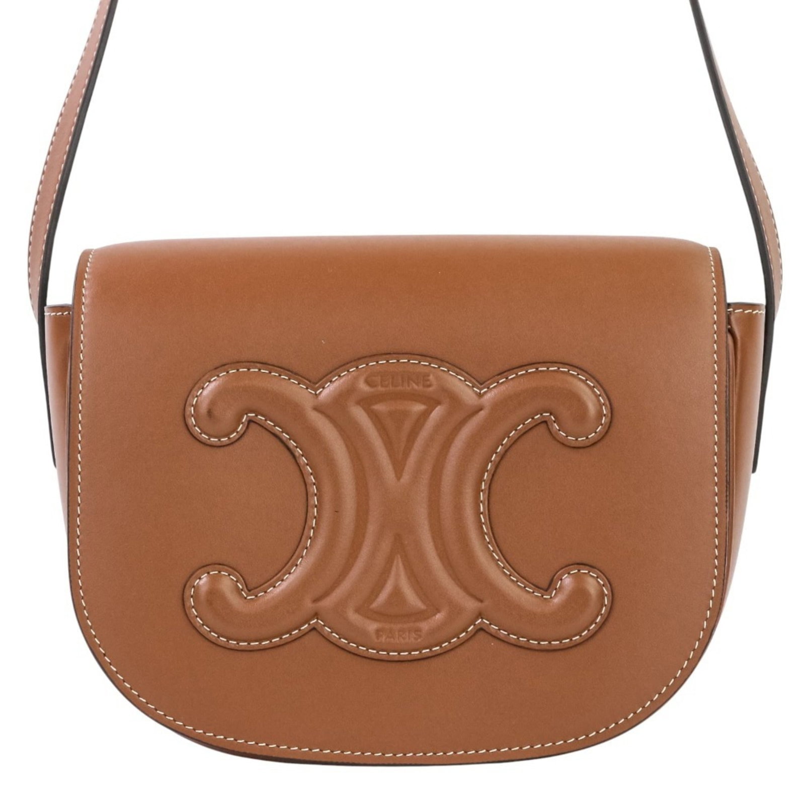 Shoulder Bag: Shoulder Bag Brown Celine Shoulder Bag, 14cm x 21cm x 7cm. This used shoulder bag features a classic design with minimal traces of usage, making it a great option for those looking for a stylish