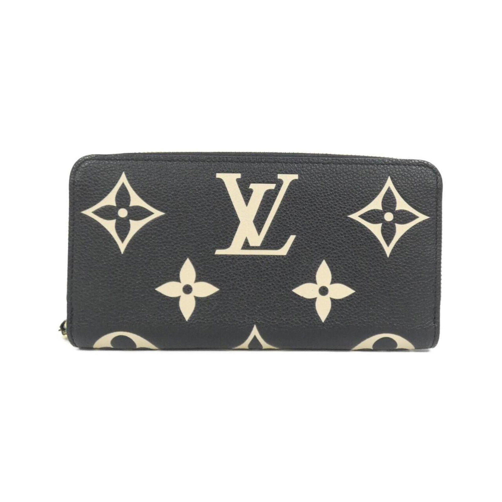 Louis Vuitton Bi Fold Monogram Empreinte Wallet: Louis Vuitton Bi Fold Monogram Empreinte Wallet The Louis Vuitton Bi Fold Monogram Empreinte Wallet boasts its iconic monogram pattern, expertly crafted in beige and black hues. With a sturdy design a