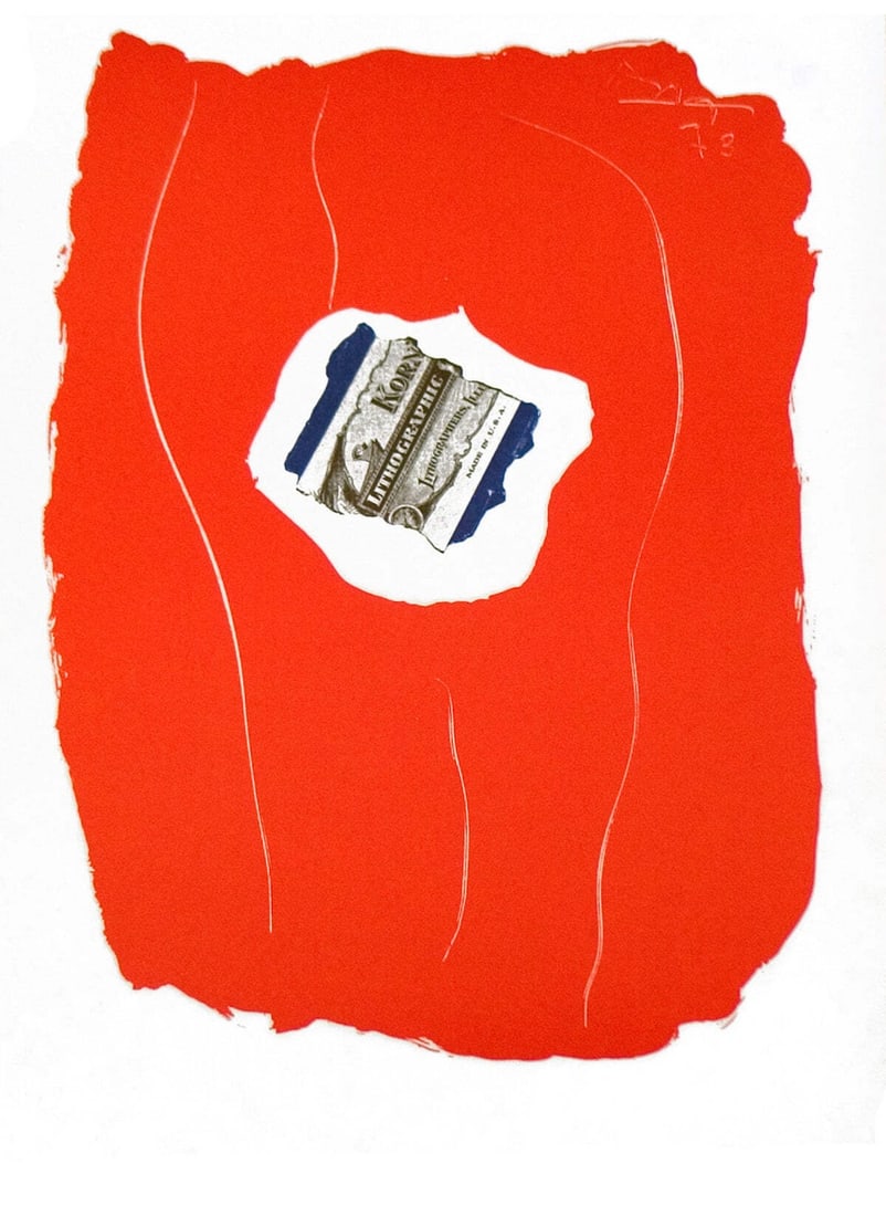 Robert Motherwell Tricolor 14.5 x 10.5 Lithograph 1973 Expr (1 of 1)