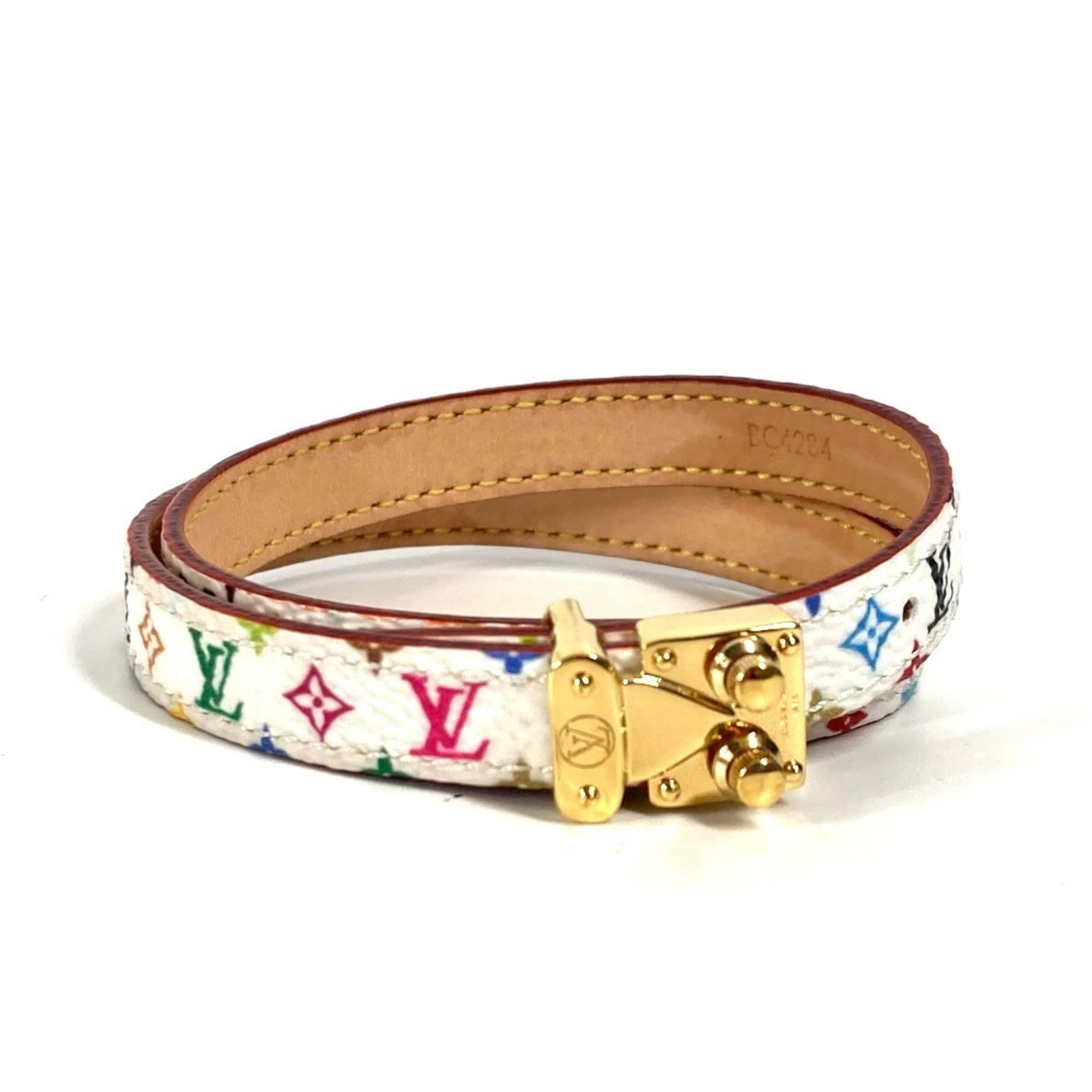 Louis Vuitton M8966E Monogram Multicolor Takashi Murakami Lv X Tm Bracelet Signature Double: Louis Vuitton M8966E Monogram Multicolor Takashi Murakami Lv X Tm Bracelet Signature Double Item Specifics: Brand: Louis Vuitton Gender: Women Material (Strap): Canvas Length: 41.5cm / 16.33''