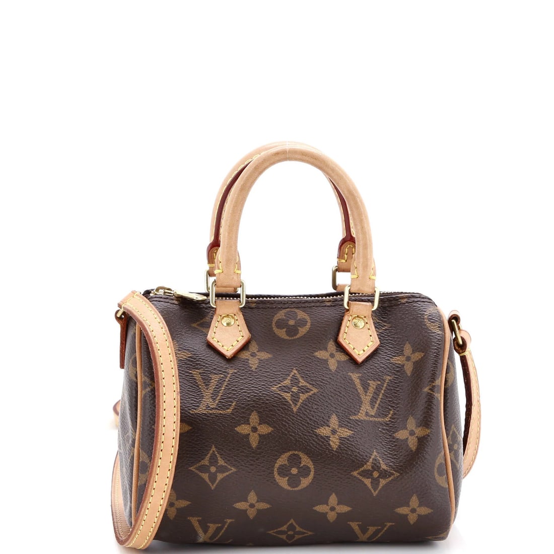 Speedy Canvas Bandouliere Louis Vuitton Monogram Nano: Speedy Canvas Bandouliere Louis Vuitton Monogram Nano Speedy Canvas Bandouliere Louis Vuitton Monogram Nano, a compact and stylish cross body bag with a classic design. Measuring just 4" tall and 6"