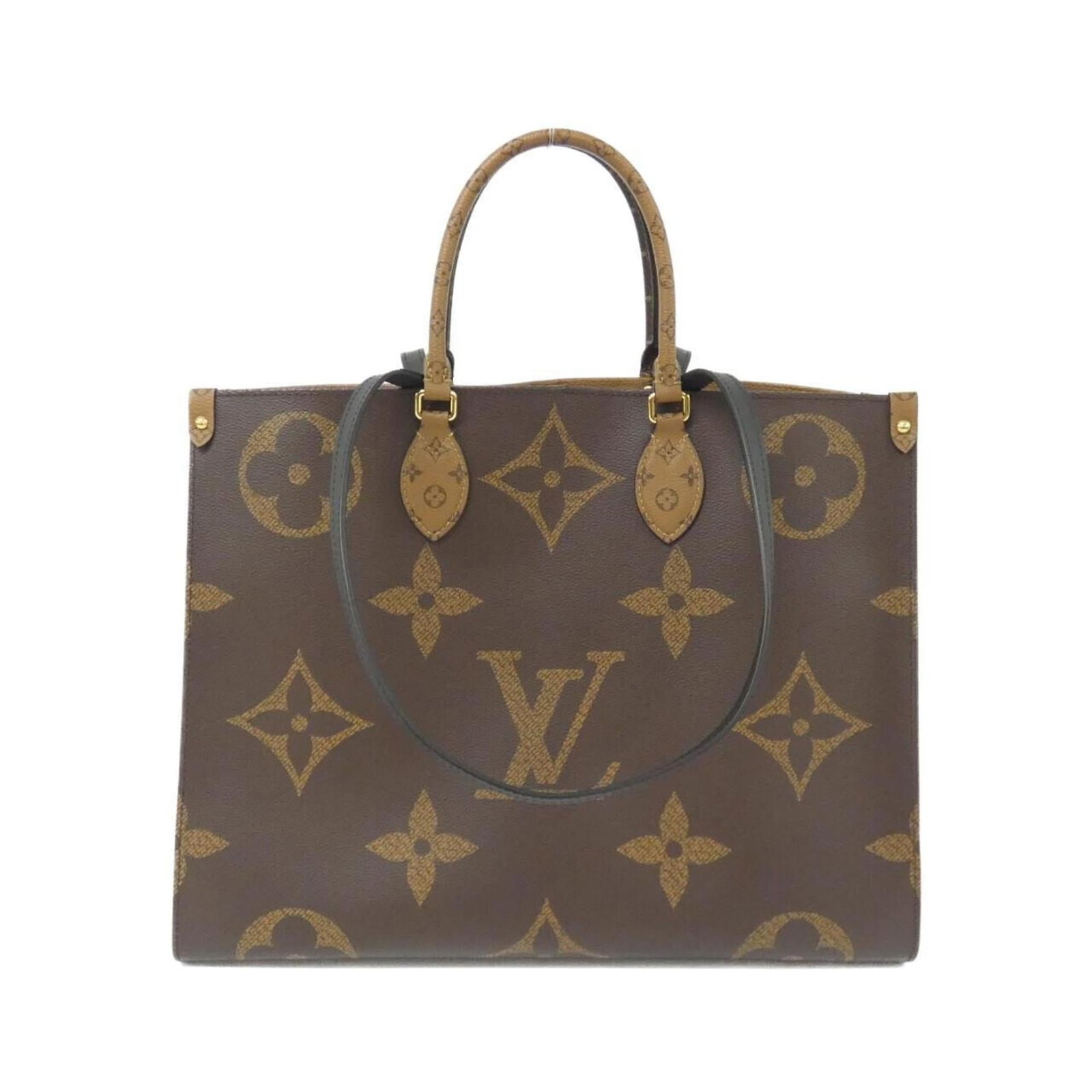 Canvas coated handbag Louis Vuitton: Canvas coated handbag Louis Vuitton Coated canvas, gold hardware, and marron color make up the exterior of this Louis Vuitton handbag. The bag measures 31cm x 41cm x 17cm and features a few traces of