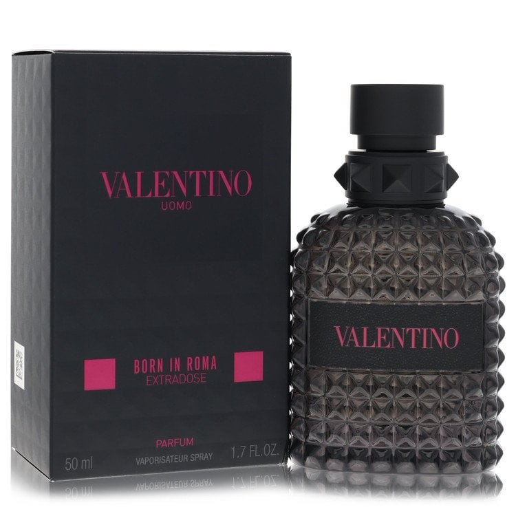 Valentino Uomo Born In Roma Extradose Cologne By Valentino Parfum Spray: Valentino Uomo Born In Roma Extradose Cologne By Valentino Parfum Spray Valentino Uomo Born In Roma Extradose Cologne by Valentino Parfum Spray - A sophisticated men's fragrance with a rich, woody