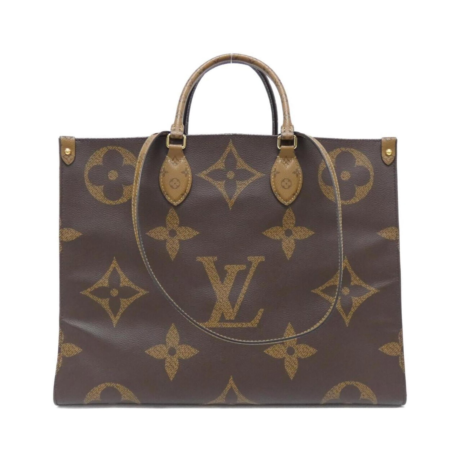 Canvas coated handbag Louis Vuitton: Canvas coated handbag Louis Vuitton Brown coated canvas Louis Vuitton handbag with a classic design, featuring a signature touch. The bag has some minor scratches and dirt, but remains in very good co