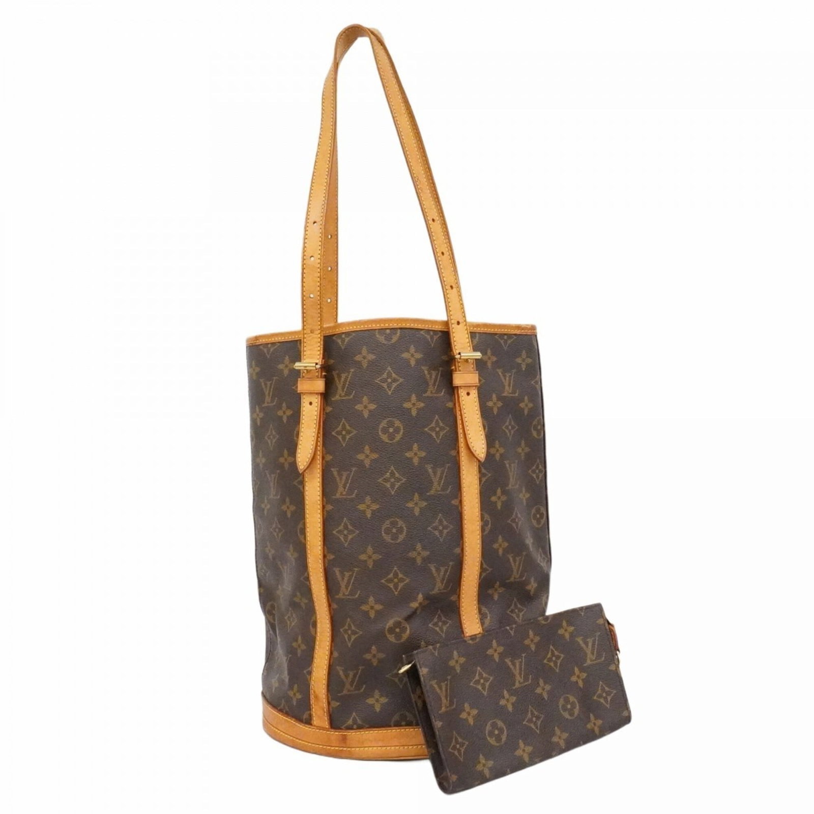 Louis Vuitton Tote Bag: Louis Vuitton Tote Bag Brown Louis Vuitton Tote Bag, 36cm x 27cm x 20cm. This used tote bag features the iconic brown monogram pattern and has traces of usage with minor scratches and dirt visible.