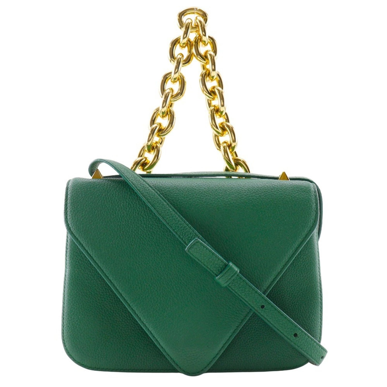 Veneta Leather Bag Shoulder: Veneta Leather Bag Shoulder The Bottega Veneta Leather Bag Shoulder boasts a stunning green color and sleek, sophisticated design. Made from high-quality leather with some subtle scratches and dirt,