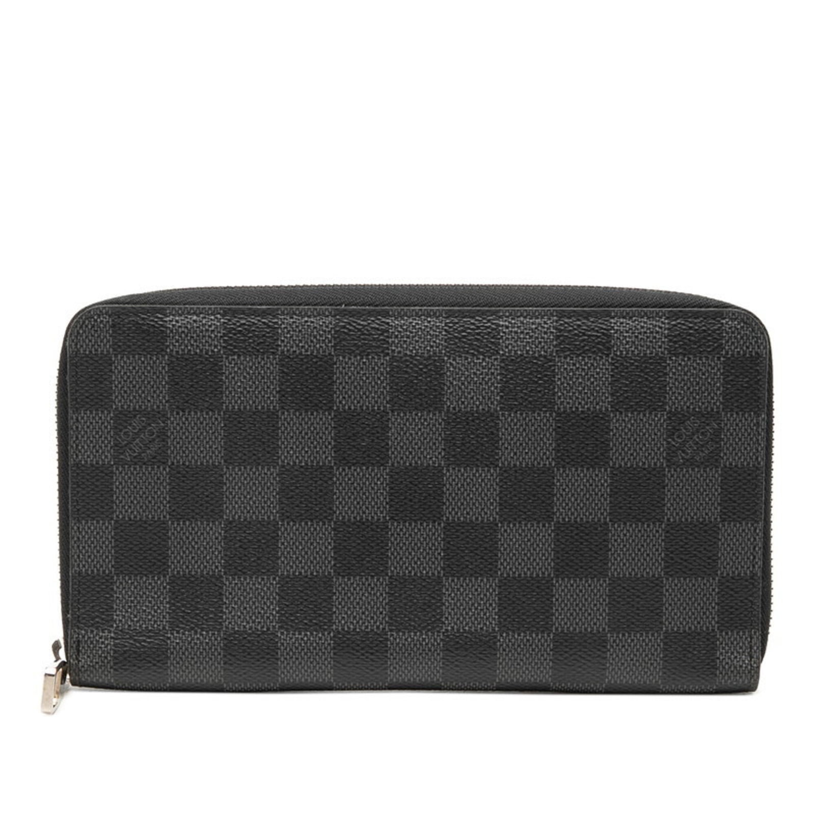 Louis Vuitton Long Wallet (Bi-Fold) Damier Graphite: Louis Vuitton Long Wallet (Bi-Fold) Damier Graphite Damier Graphite, the iconic Louis Vuitton pattern, adds a touch of sophistication to this black bi-fold wallet. Measuring 11.5cm x 20.5cm x 2.5cm,
