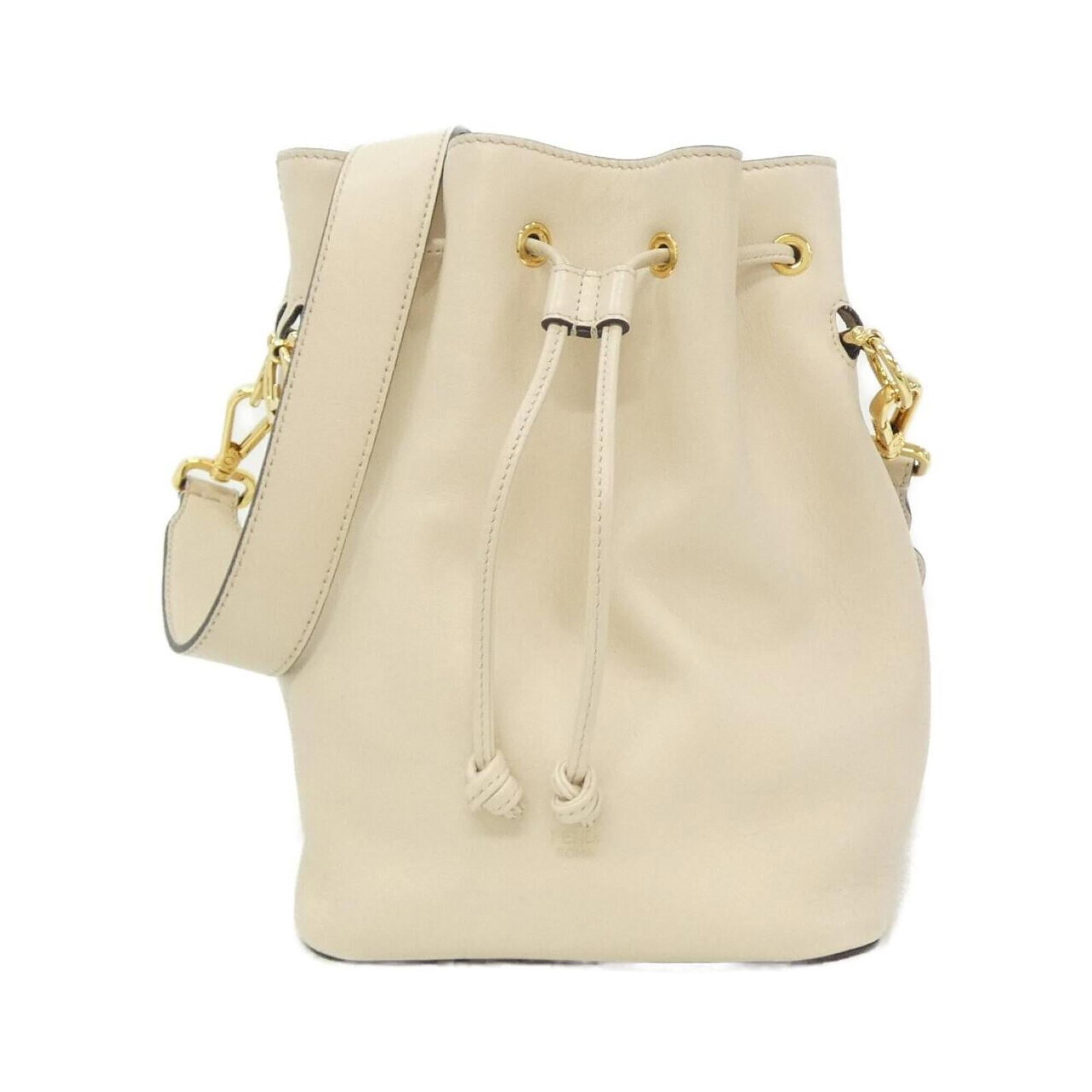 Fendi Shoulder Bag Leather: Fendi Shoulder Bag Leather The Fendi Shoulder Bag Leather is a stylish and timeless accessory, crafted from high-quality calfskin leather in a beautiful beige color. Its classic design features gold