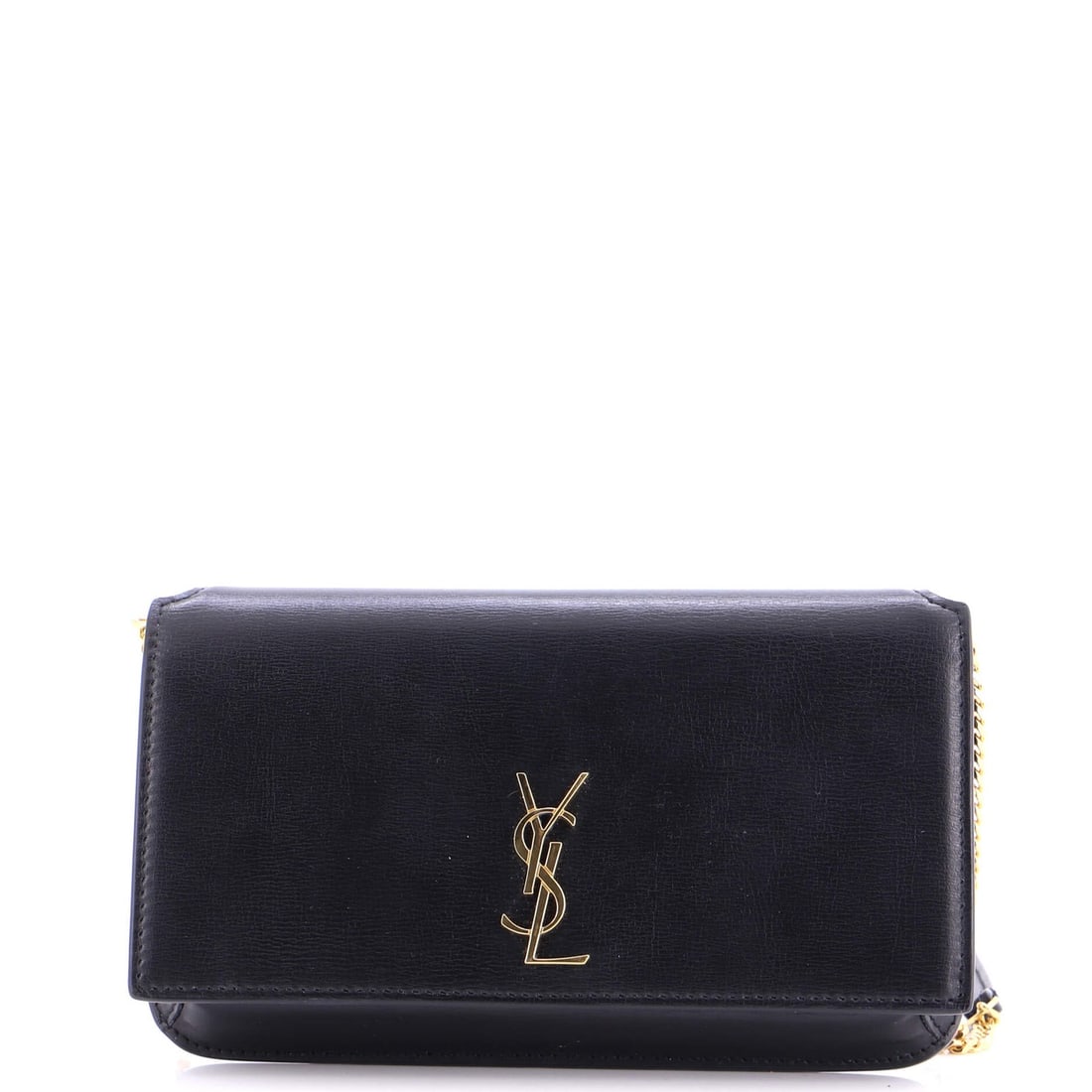 Saint laurent classic monogram phone leather shoulder bag holder: Saint laurent classic monogram phone leather shoulder bag holder This Saint Laurent Classic Monogram Phone Leather Shoulder Bag Holder features a timeless design with a sleek black leather exterior, a