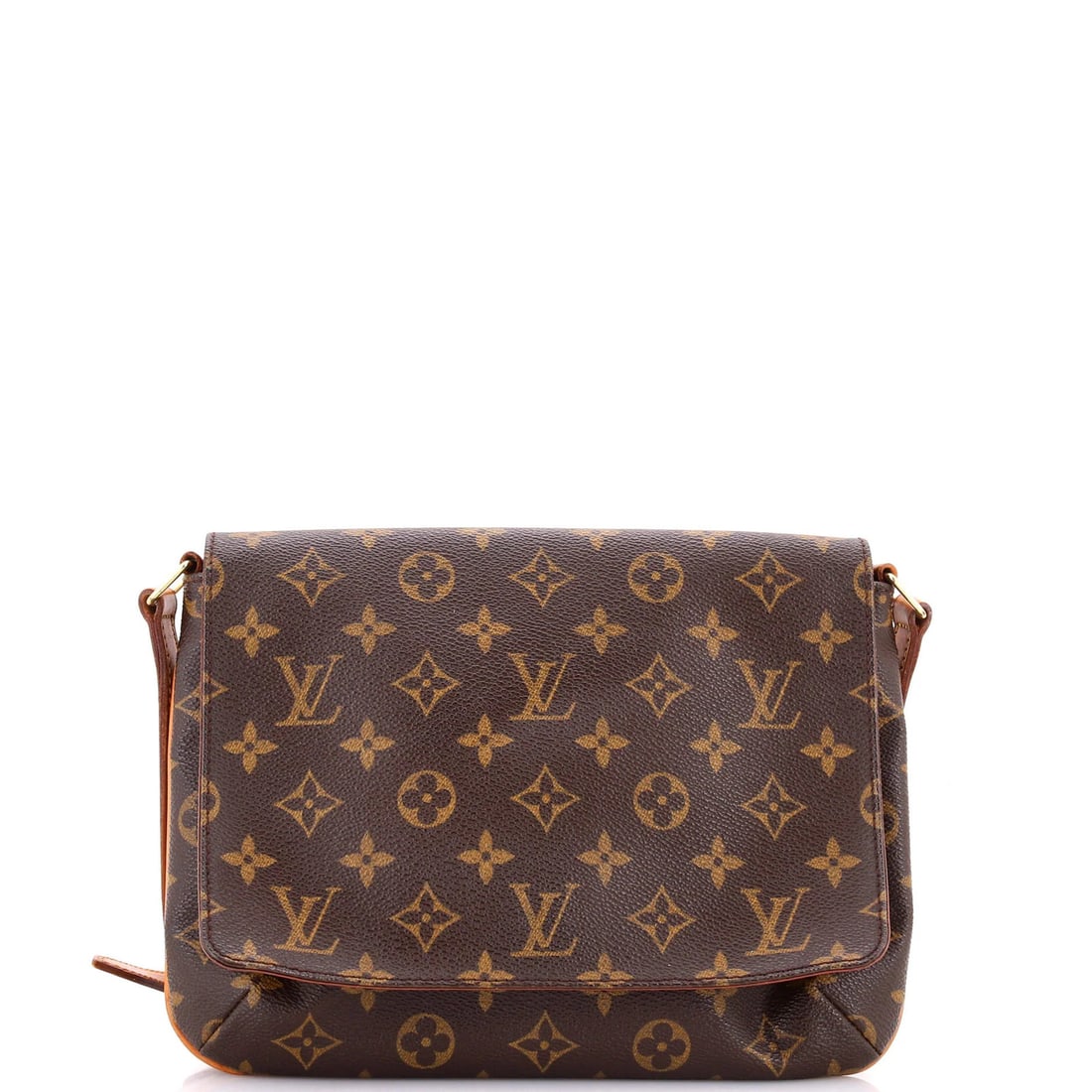 Canvas handbag monogram musette tango Louis Vuitton: Canvas handbag monogram musette tango Louis Vuitton Canvas handbag monogram musette tango Louis Vuitton features a classic design with a brown canvas exterior and yellow microfiber interior. The