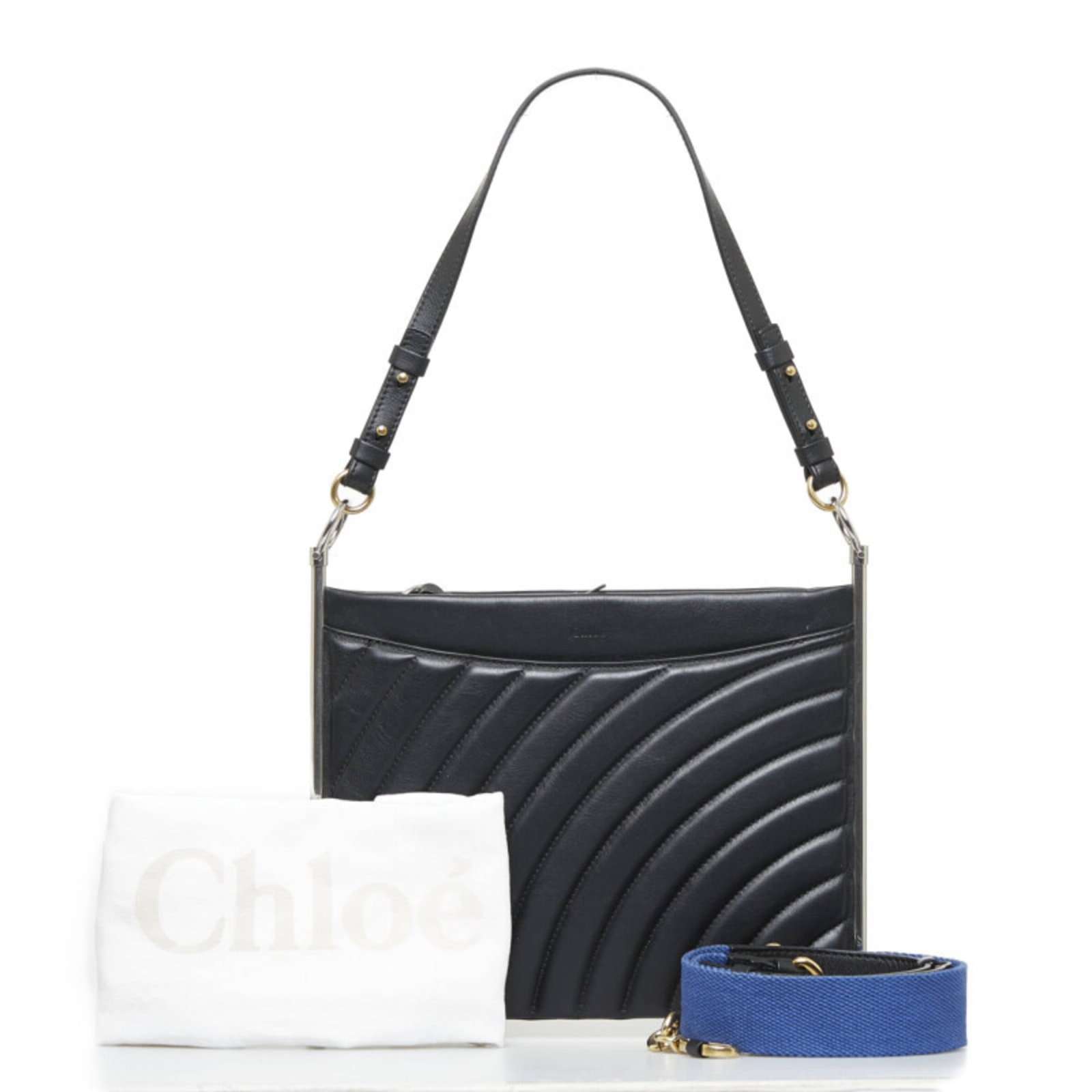 Handbag tote bag shoulder bag: Handbag tote bag shoulder bag Black and khaki Chlo tote bag with open pocket, available in good condition. Measuring 28cm x 29cm x 8mm, it features a strap drop of 40cm and handle drop of 28cm.
