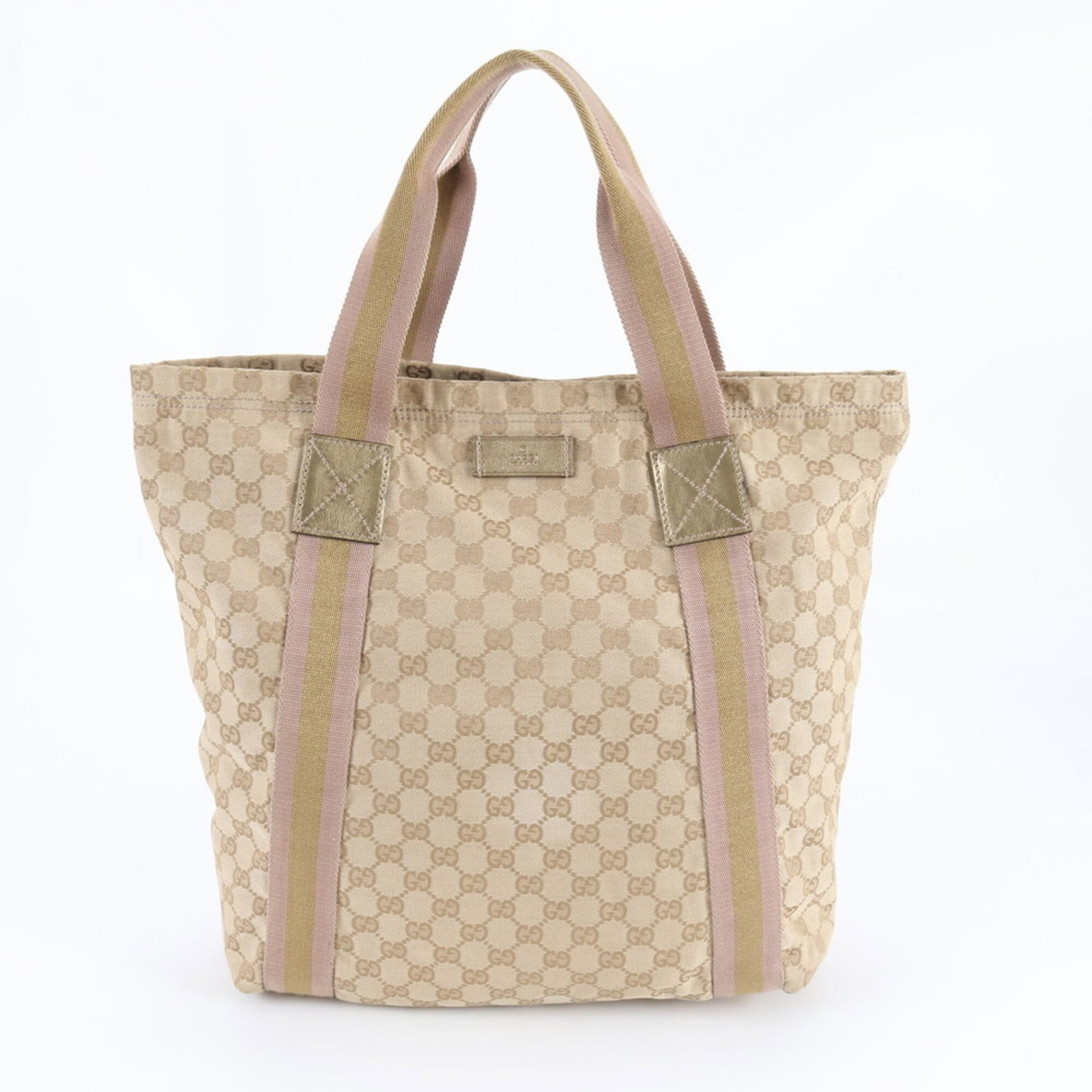 Canvas leather tote bag handbag Gucci: Canvas leather tote bag handbag Gucci Gucci canvas leather tote bag in beige with gold accents, featuring a classic design and durable construction. The bag measures 36cm x 33cm x 13cm and has a 48cm