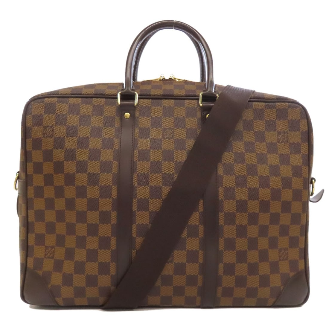Louis Vuitton N41122 Porte-Documents Voyagegm Business Bag Damier Canvas: Louis Vuitton N41122 Porte-Documents Voyagegm Business Bag Damier Canvas Damier canvas in brown, the iconic Louis Vuitton N41122 Porte-Documents Voyagegm Business Bag boasts classic design with a