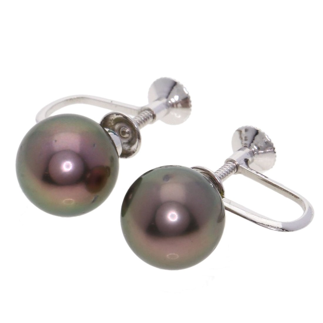 White Gold K14 Pearl Earring Tasaki: White Gold K14 Pearl Earring Tasaki K14 White Gold K14 Pearl Earring Tasaki boasts a sleek silver exterior and features a stunning pearl as its main stone, set in high-quality K14 white gold. The