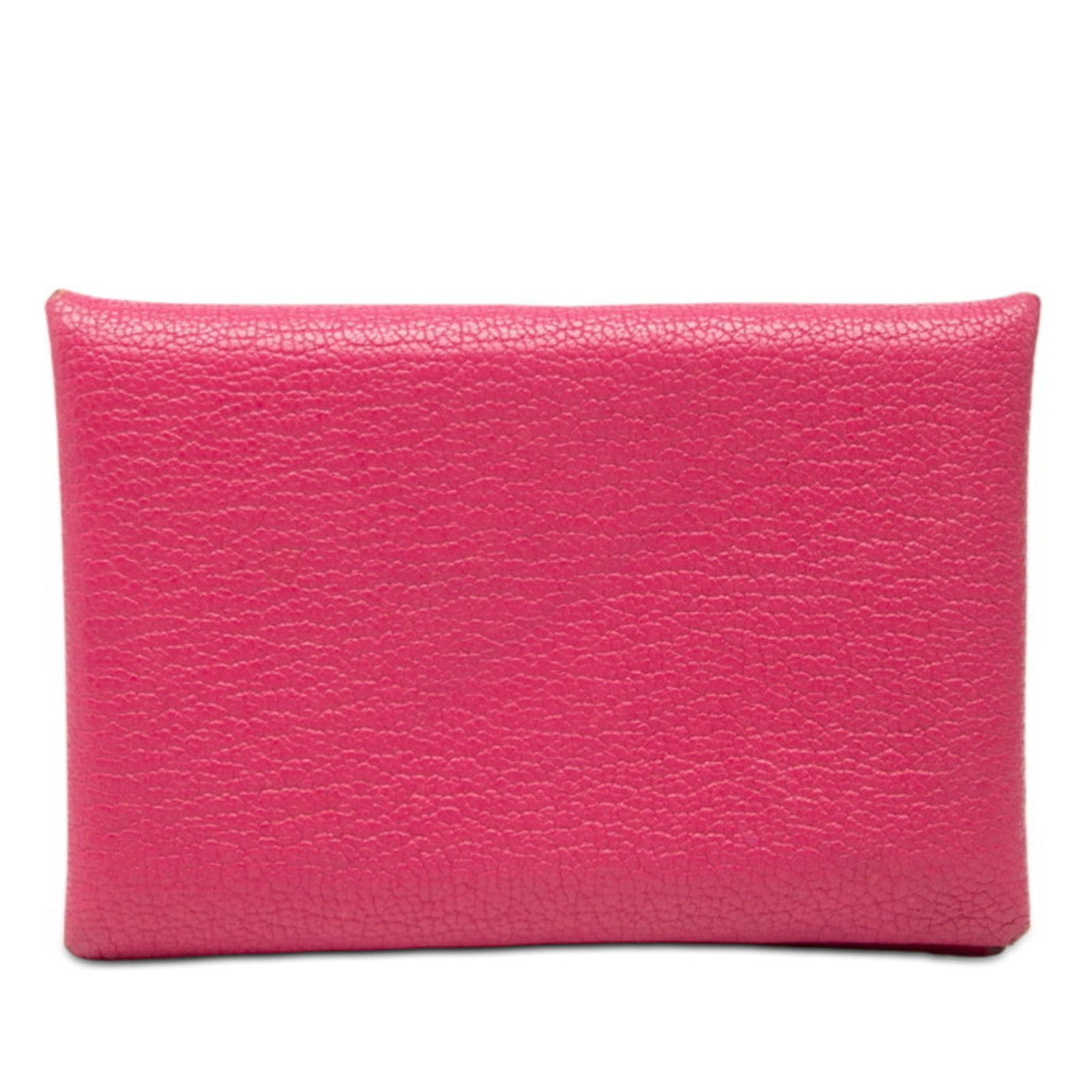 Business Card Case in Chevre Leather: Business Card Case in Chevre Leather Chevre leather provides a soft, supple finish to this business card case. The pink color adds a touch of femininity, while the used condition reveals signs of ever
