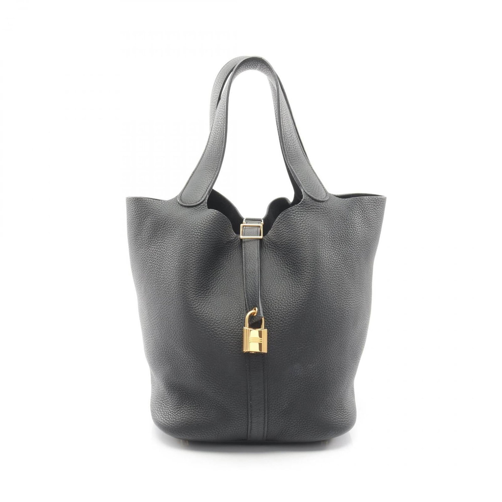 Clemence Leather Hermes Taurillon Handbag: Clemence Leather Hermes Taurillon Handbag Taurillon Clemence Leather, a classic design from the iconic Herm?s brand, is showcased in this stunning black handbag. With its sleek 26cm x 26cm x 21cm dime