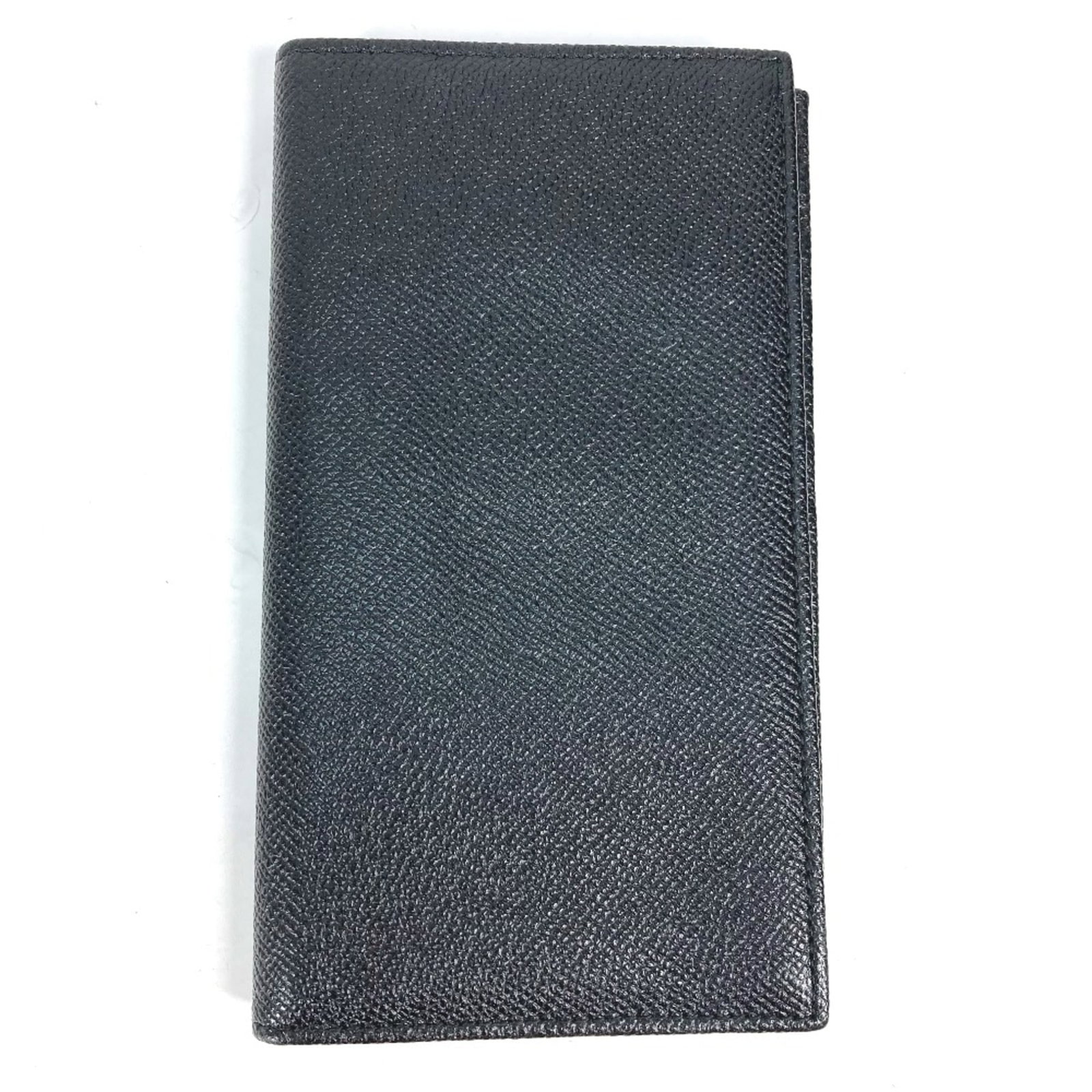 Bvlgari Long Wallet (Bi-Fold) Leather: Bvlgari Long Wallet (Bi-Fold) Leather Black Bvlgari Long Wallet (Bi-Fold) Leather, featuring a classic bi-fold design with a long body and two card slots. The leather exterior shows some signs of usag