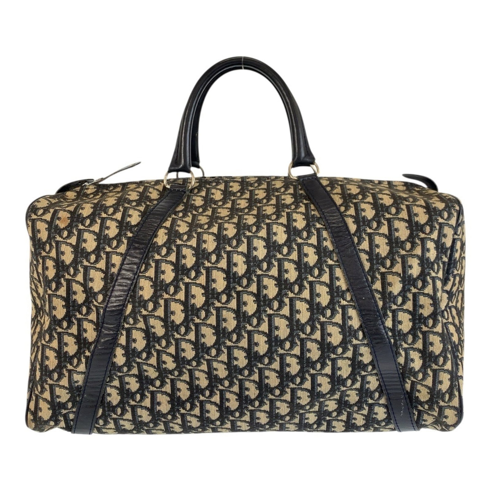 Boston bag canvas handbag leather Christian Dior (1 of 10)