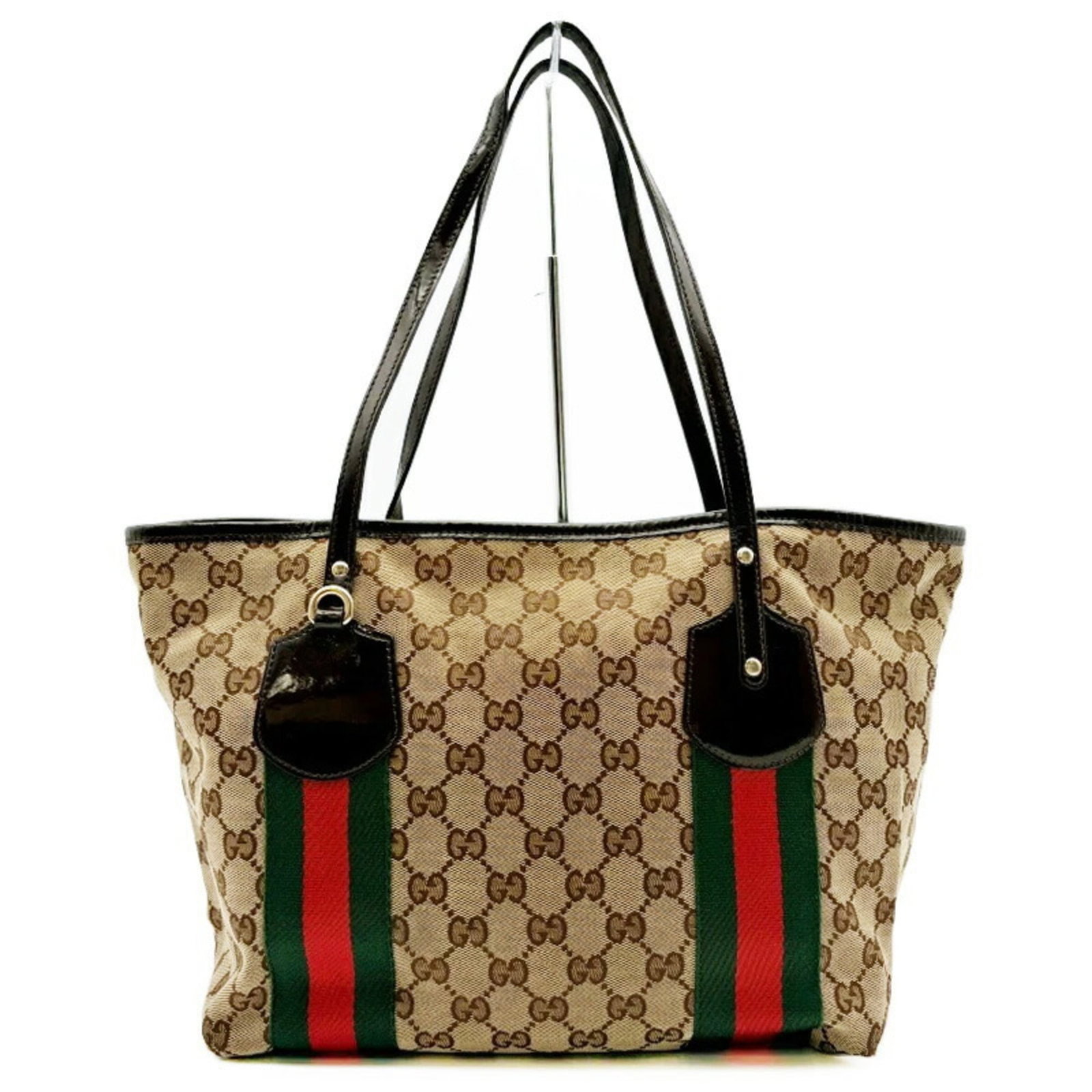 Gucci Shoulder Bag Tote Bag Gg Canvas Leather: Gucci Shoulder Bag Tote Bag Gg Canvas Leather Gucci Shoulder Bag Tote Bag in Brown Canvas Leather. This pre-owned shoulder bag features Gg canvas and leather construction, with an open closure and a