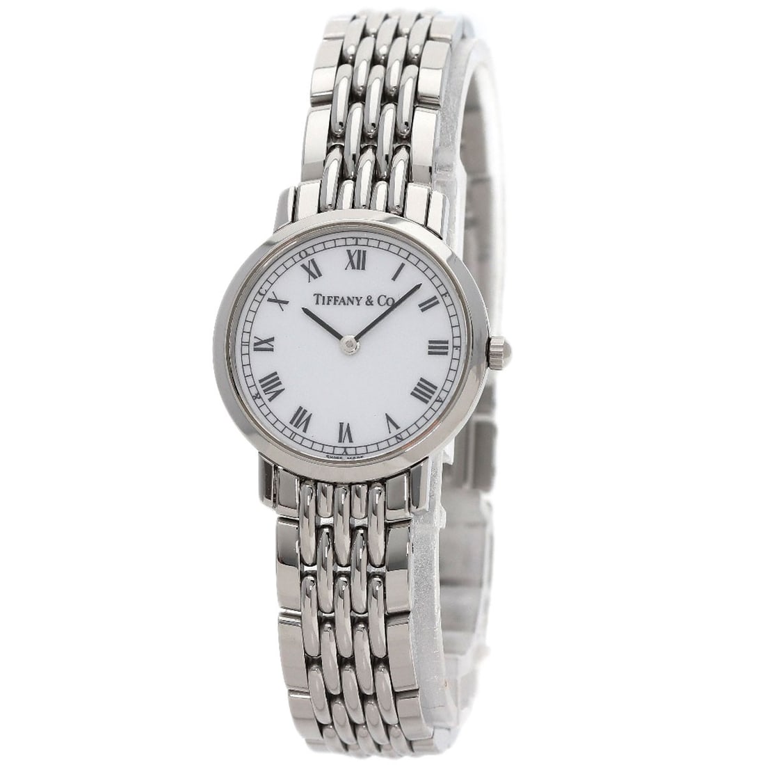 Tiffany&Co. Classic Roman Numeral Index Watches L151 Stainless: Tiffany&Co. Classic Roman Numeral Index Watches L151 Stainless Stainless steel construction and silver finish make this Tiffany&Co. Classic Roman Numeral Index Watch a sleek accessory for everyday
