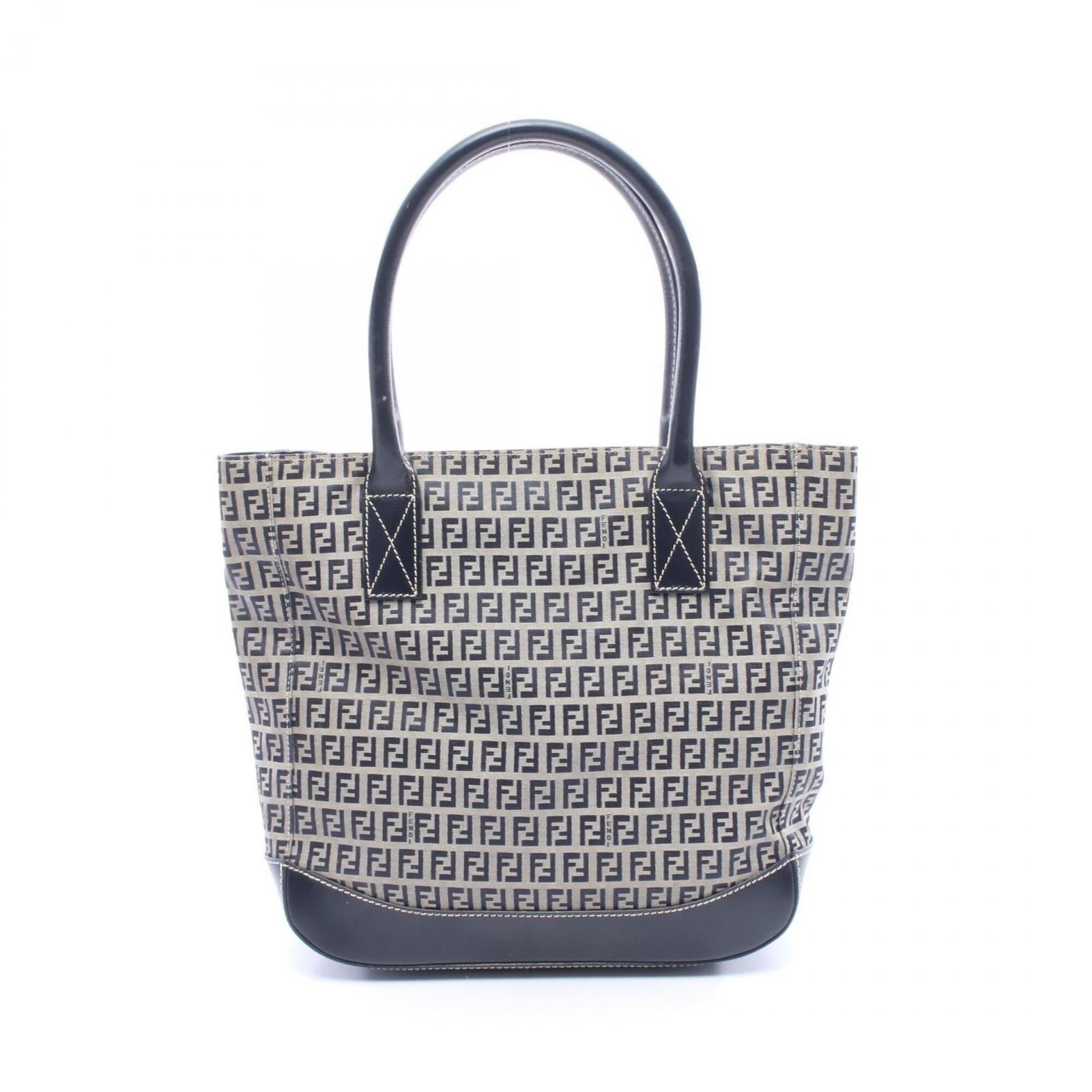 Handbag Tote Bag Leather Canvas Fendi: Handbag Tote Bag Leather Canvas Fendi Canvas and leather blend in this versatile Fendi tote bag, available in gray and navy hues. Measuring 32cm x 31cm x 9.5cm, it features a classic design with