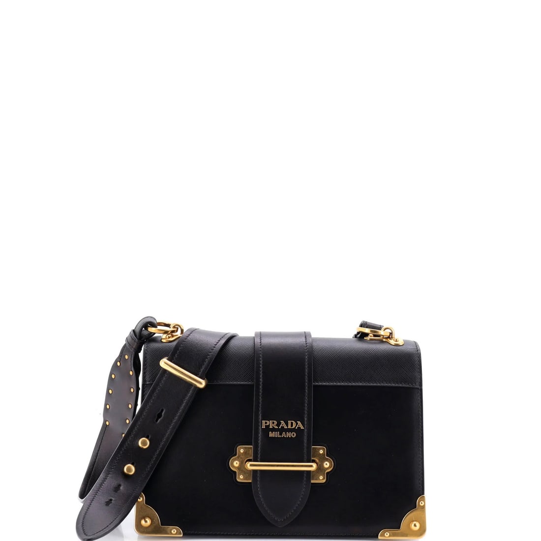 Large leather bag with saffiano leather crossbody Cahier Prada (1 of 6)