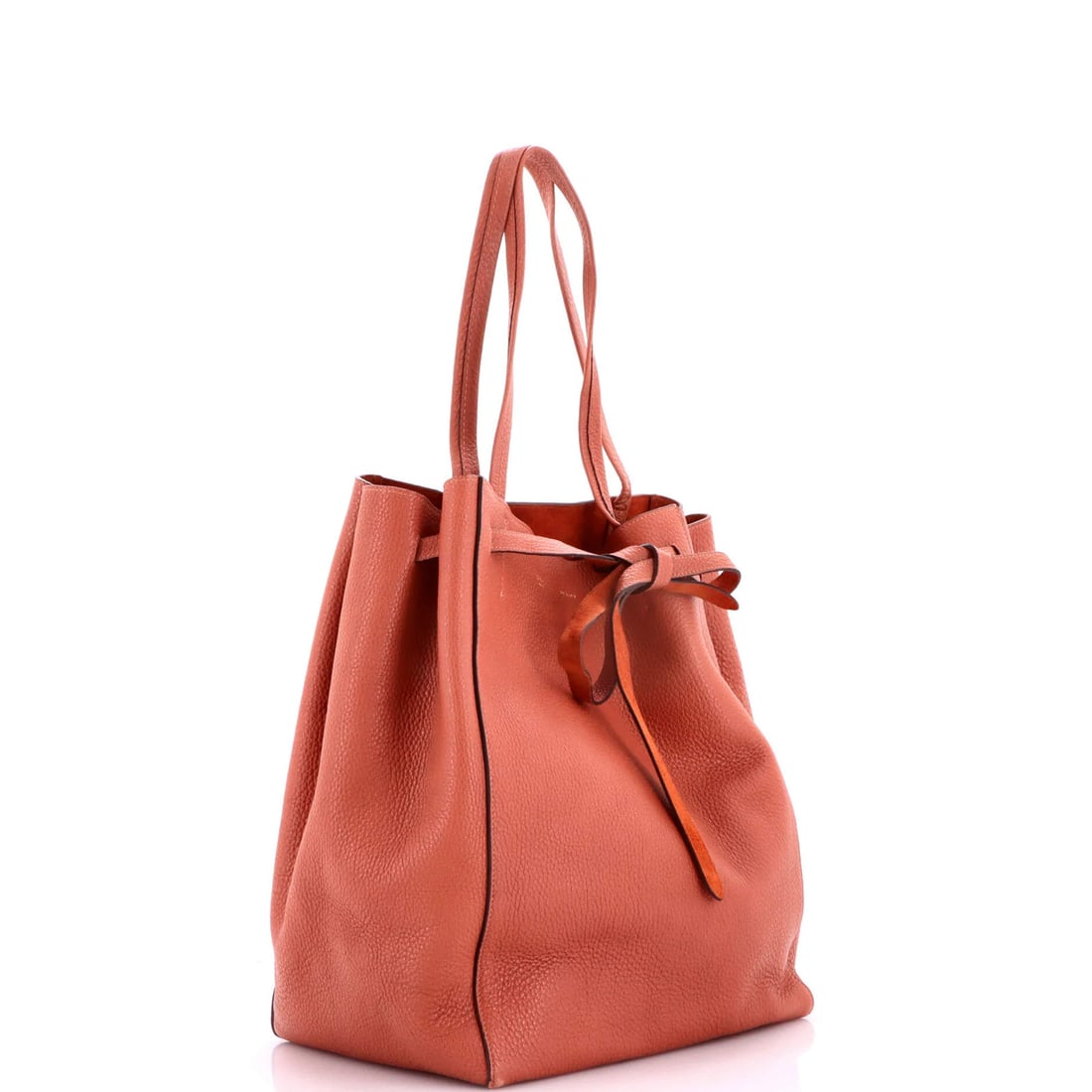 Cabas Tote Leather Medium Phantom Celine Tie - 2