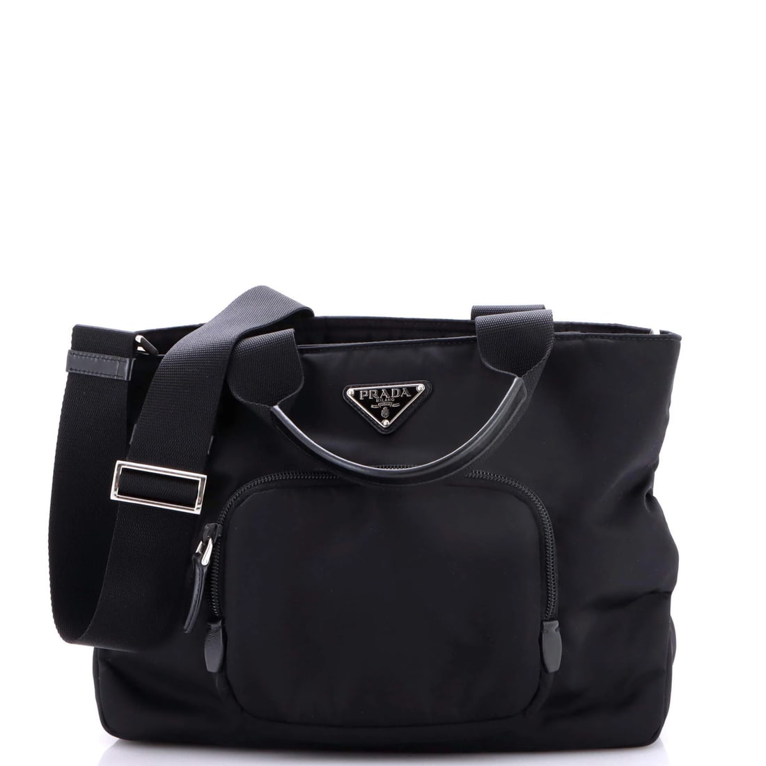 Padded Tote Medium Tessuto Prada Pocket Front: Padded Tote Medium Tessuto Prada Pocket Front Padded Tote Medium Tessuto Prada Pocket Front - A versatile and stylish medium-sized tote with a classic design, featuring a front pocket for added conven