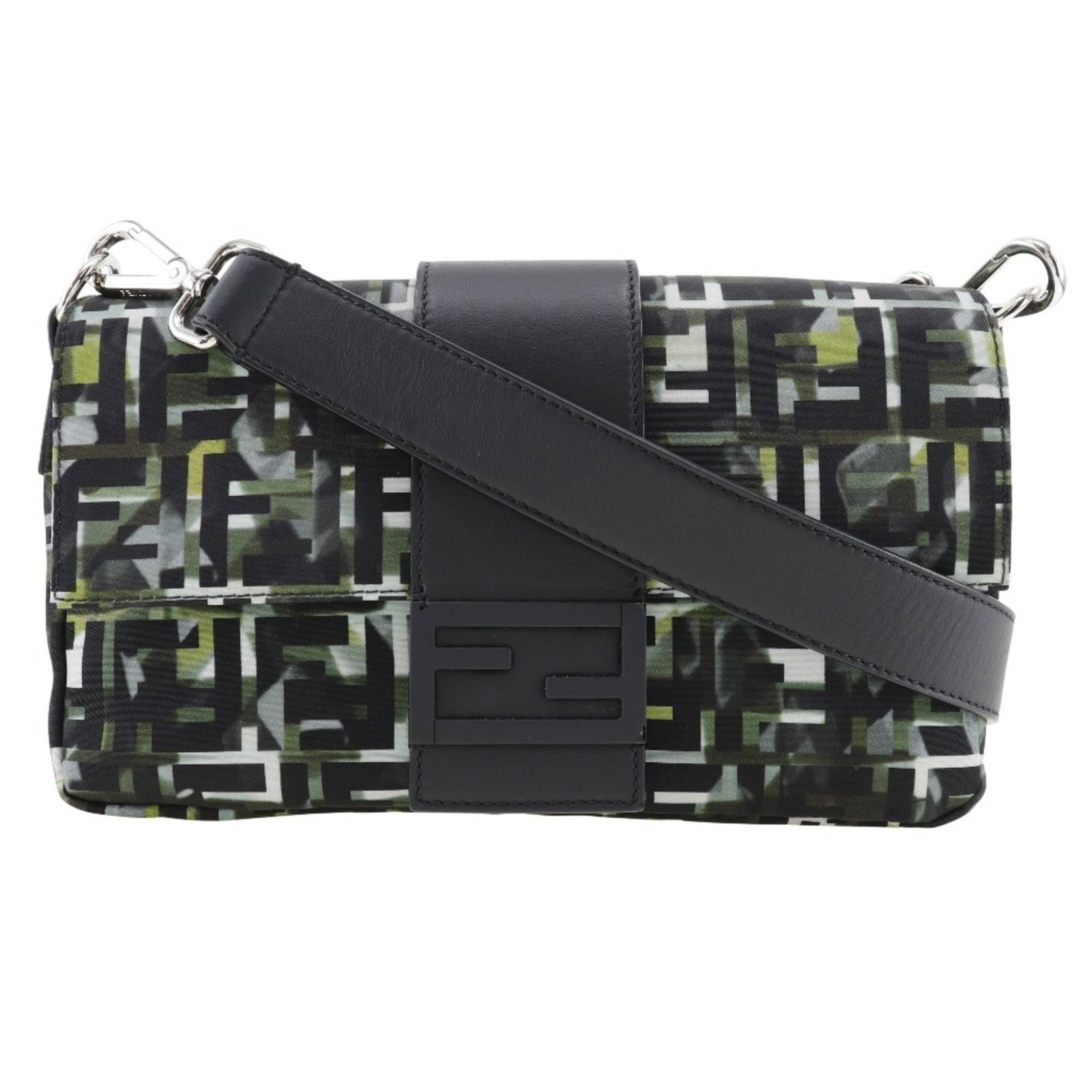 Shoulder Bag Nylon By Fendi: Shoulder Bag Nylon By Fendi Black Fendi shoulder bag made from nylon, featuring a sleek and modern design. The bag has some minor scratches and dirt, but overall remains in very good condition with