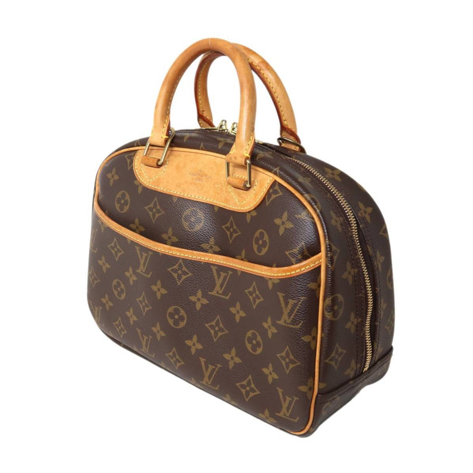 Louis Vuitton Handbag Monogram: Louis Vuitton Handbag Monogram Brown Louis Vuitton Monogram Handbag. This classic handbag features the iconic monogram pattern in brown, with some scratches and dirt visible but overall in very good