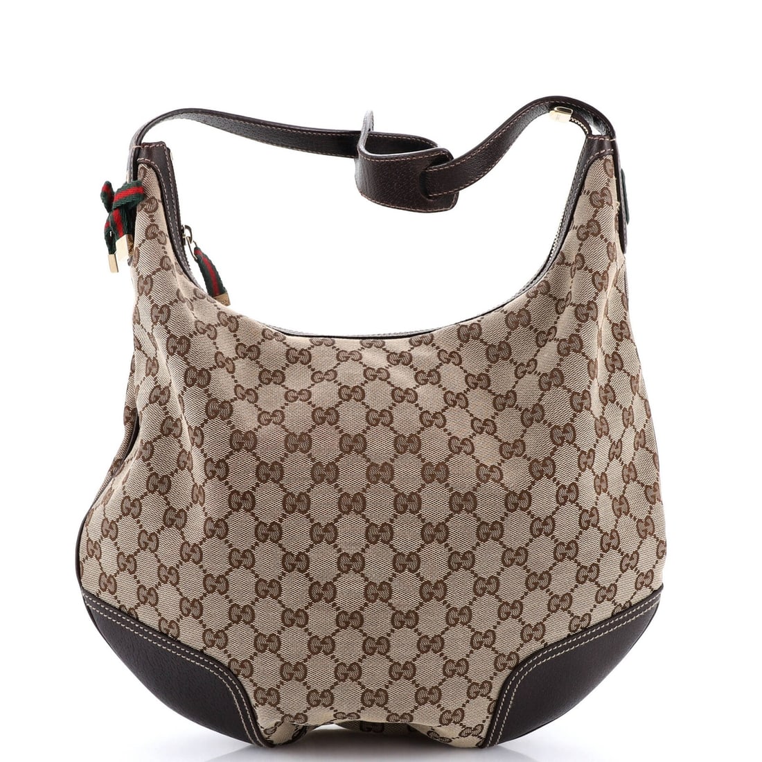 Hobo Princy Large Gucci GG Canvas: Hobo Princy Large Gucci GG Canvas Brown Gucci GG Canvas Hobo Princy Large features a classic design with leather and canvas exterior, gold tone hardware, and brown interior. The item has minor