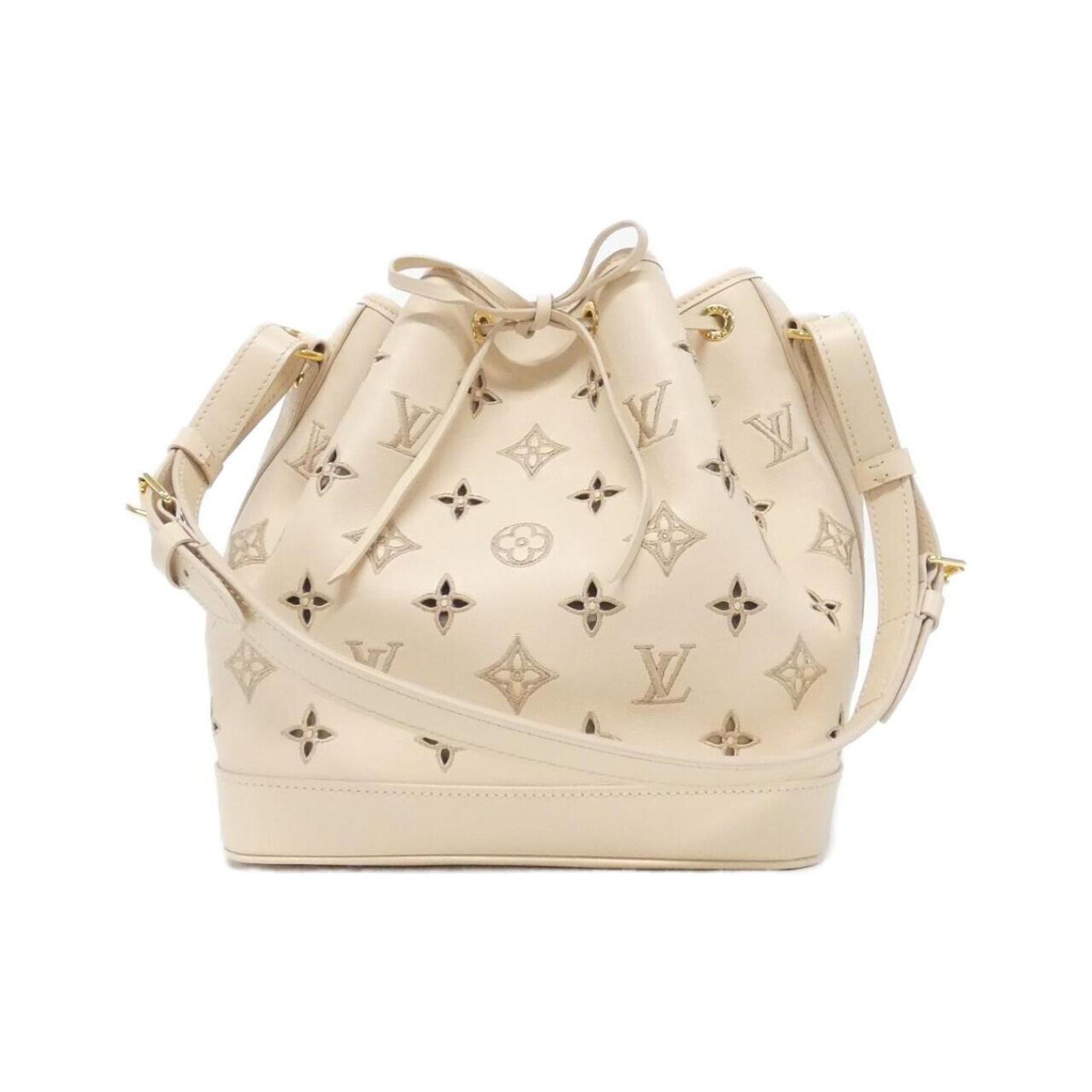 Shoulder Bag Leather Vuitton Louis: Shoulder Bag Leather Vuitton Louis This Louis Vuitton shoulder bag features high-quality calfskin leather in a timeless beige color. With its classic design and sturdy construction, it remains a styli