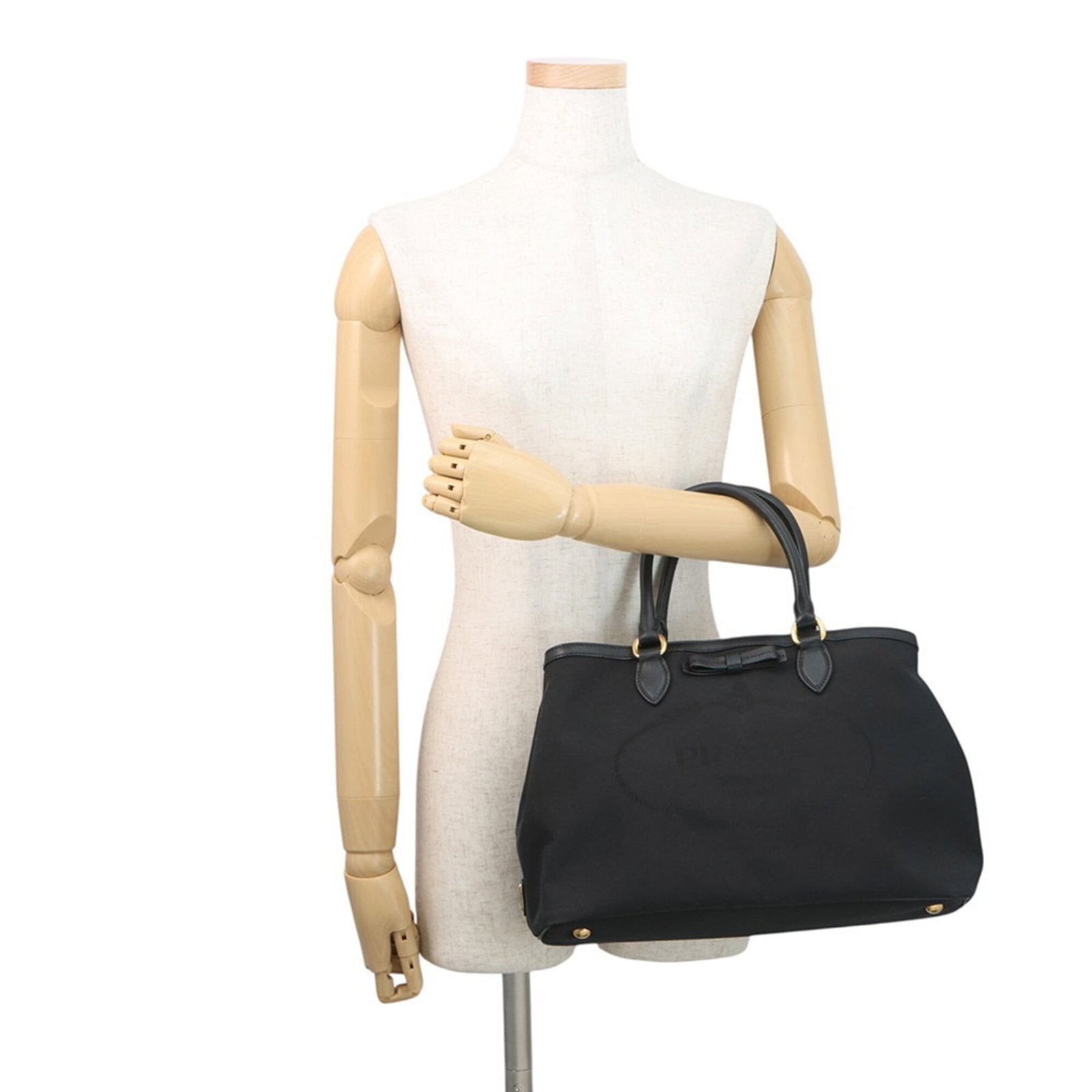 Canvas leather handbag - 4