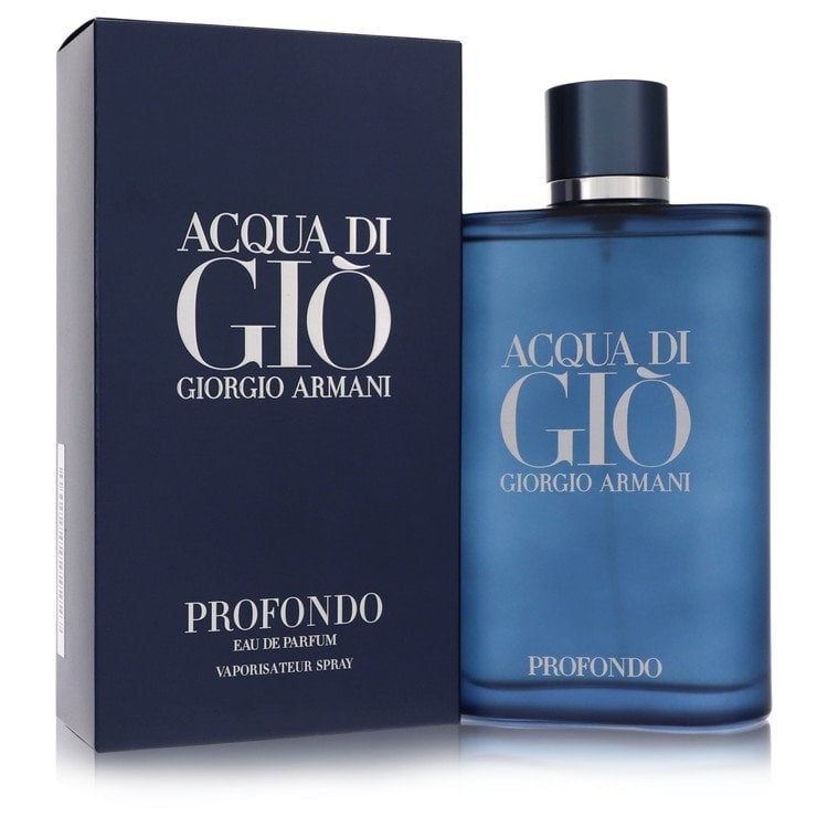 Acqua Di Gio Profondo Cologne By Giorgio Armani Eau De Parfum Spray: Acqua Di Gio Profondo Cologne By Giorgio Armani Eau De Parfum Spray 6.7 oz Eau De Parfum Spray, bearing the signature of Giorgio Armani, offers a rich and complex fragrance experience with Acqua Di Gi